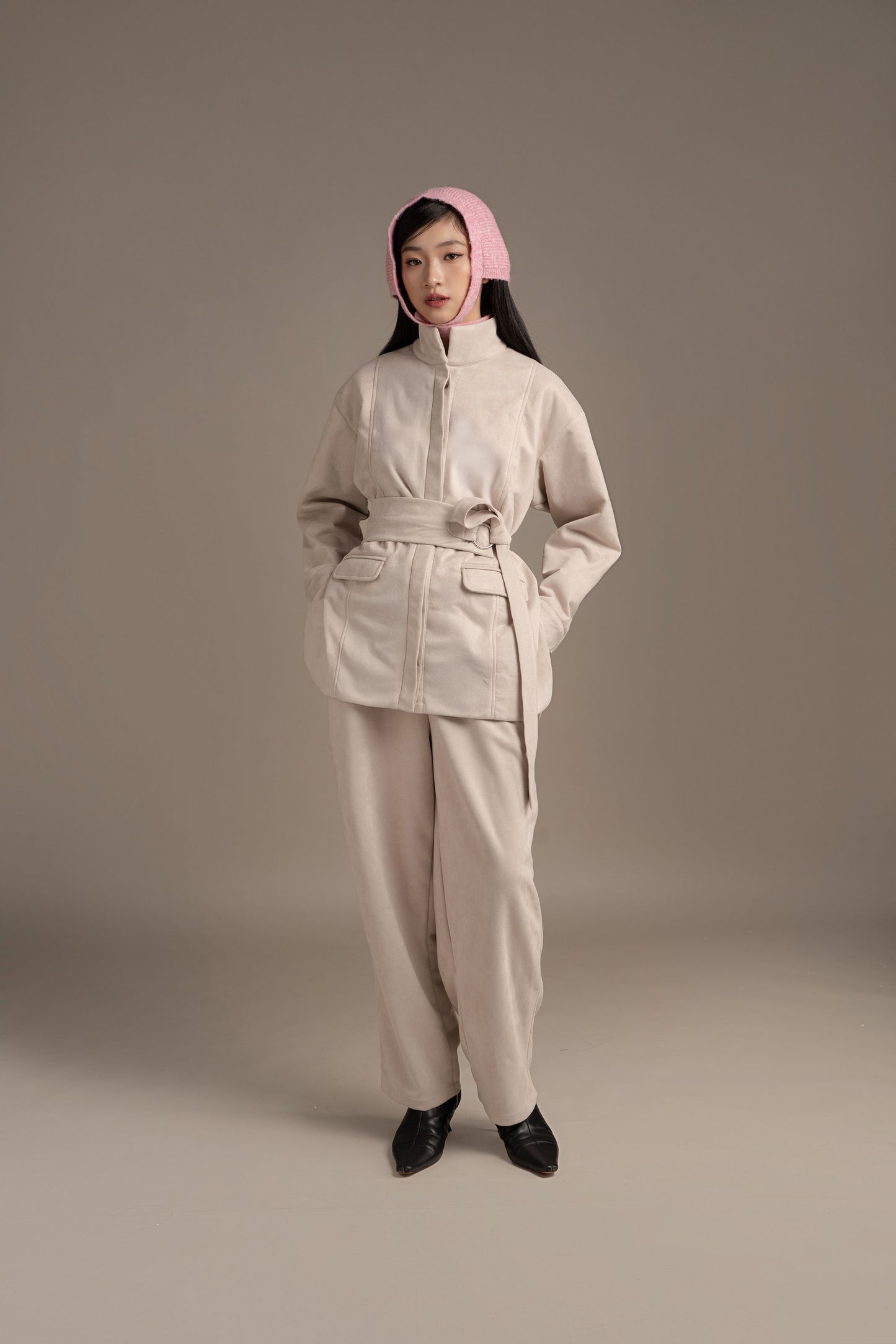 THC Suede Jacket In Winter Fog (Ready Shipment Date 08 - 15 December 2025)