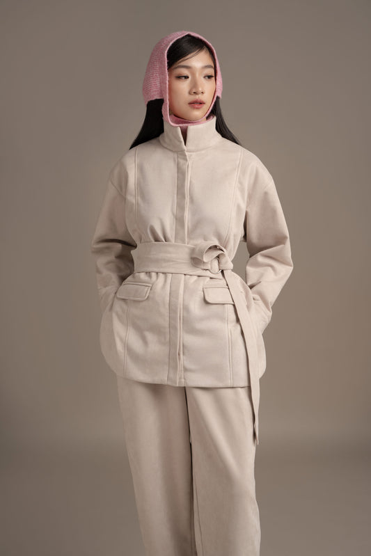 THC Suede Jacket In Winter Fog (Ready Shipment Date 08 - 15 December 2025)