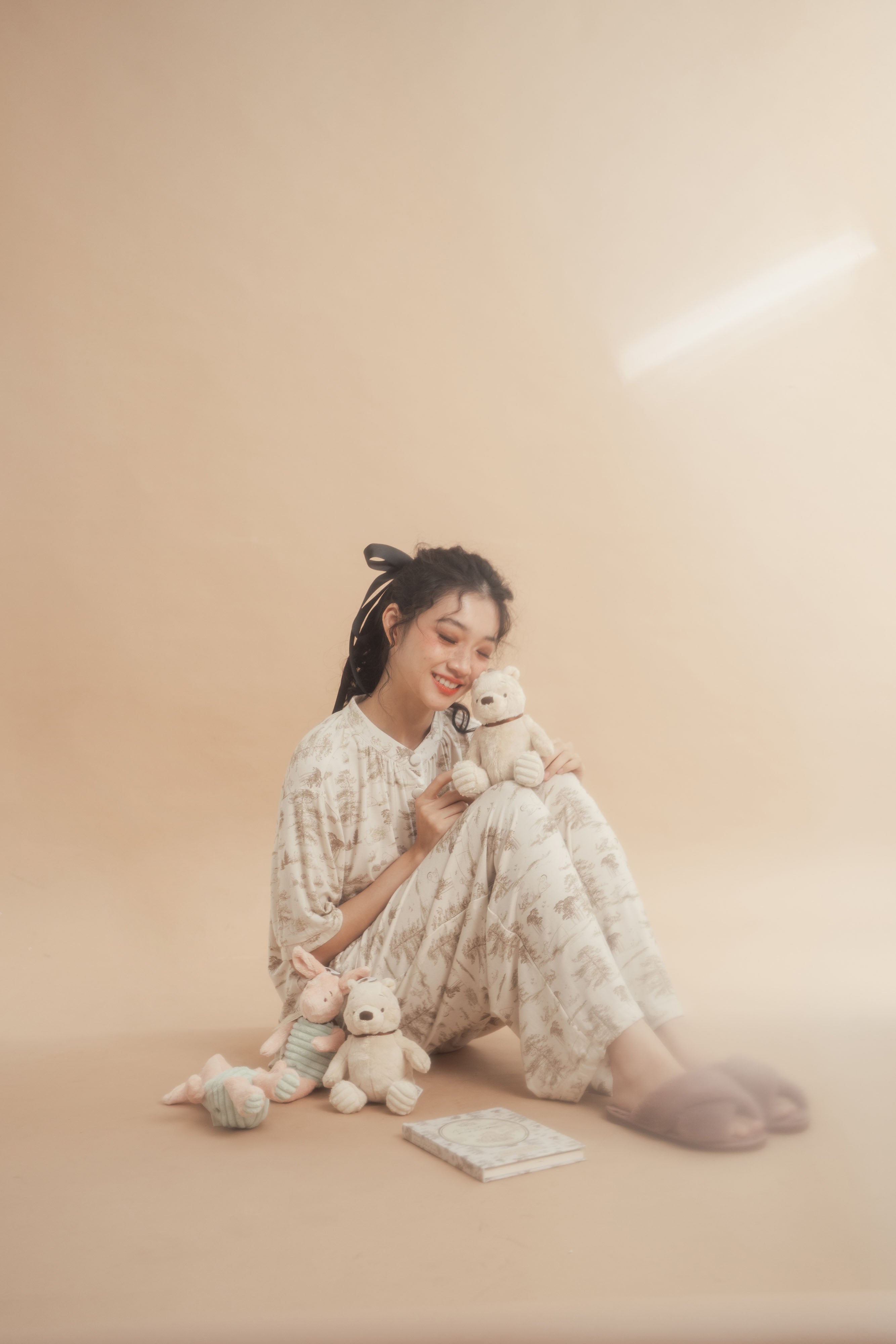 WTP Ruffle Homewear Set in Cream