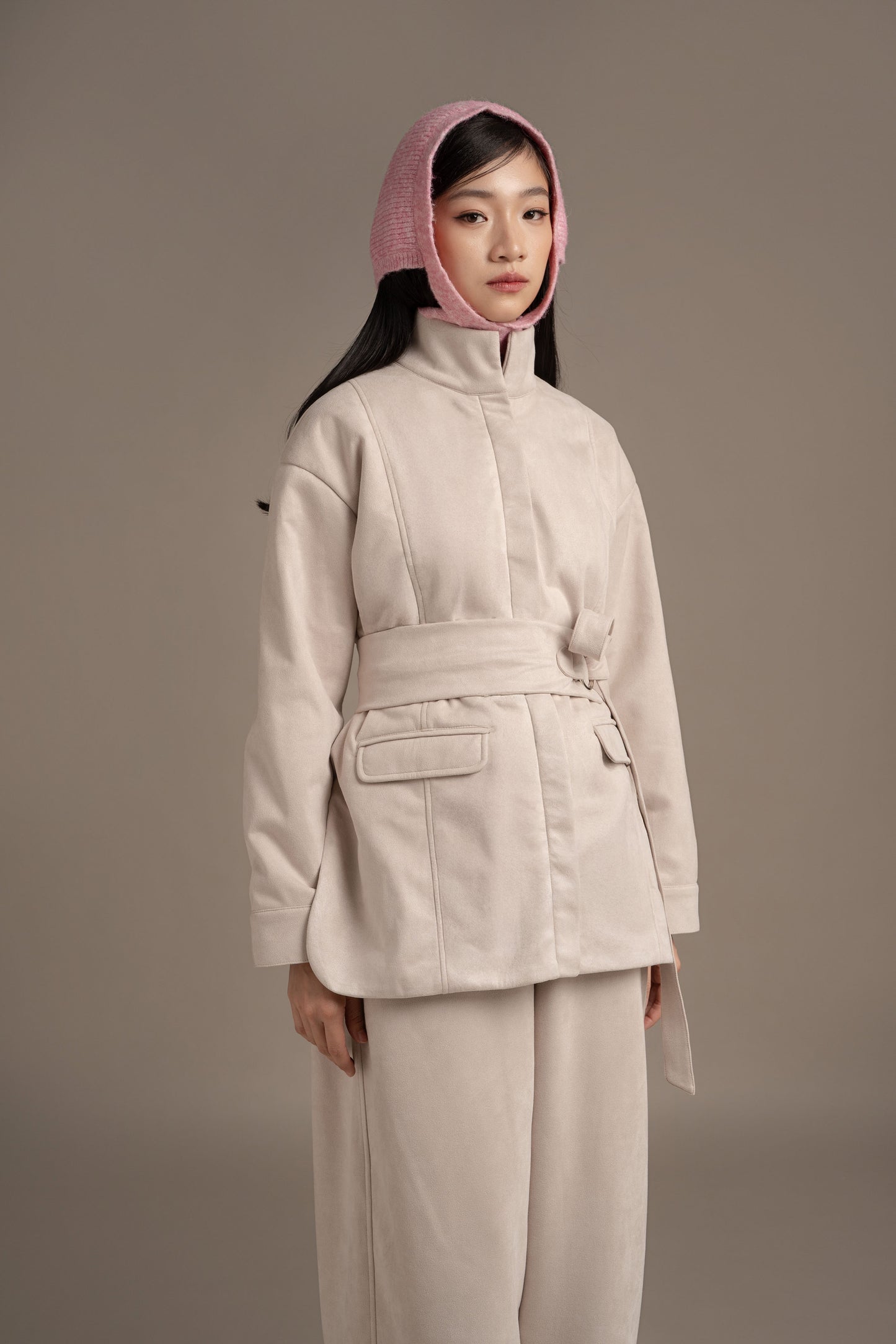 THC Suede Jacket In Winter Fog (Ready Shipment Date 08 - 15 December 2025)