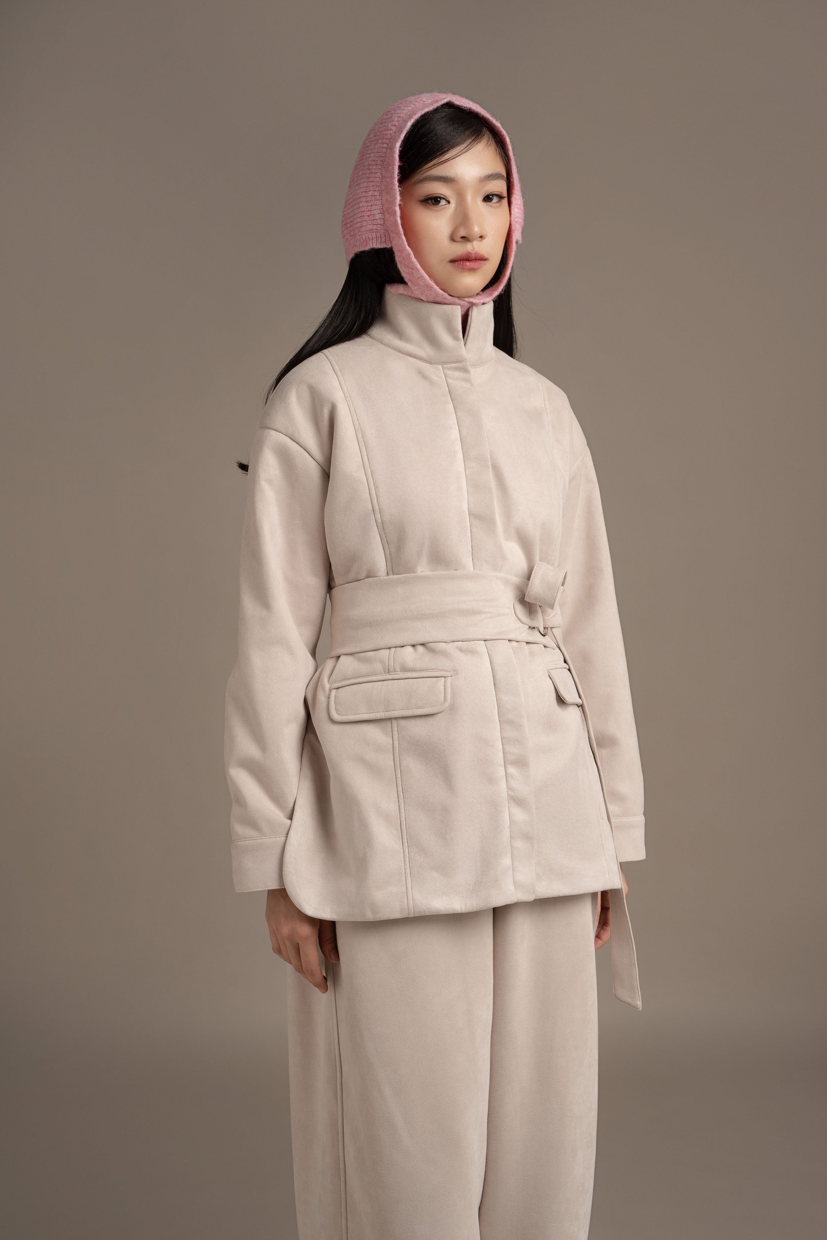 THC Suede Jacket In Winter Fog