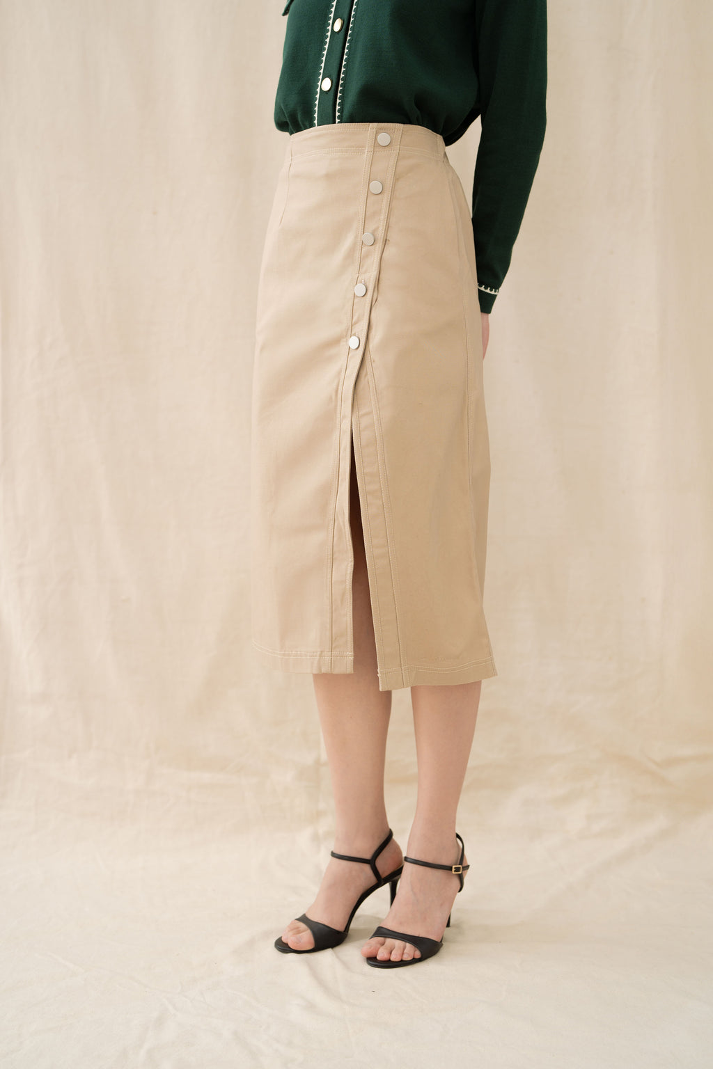 Essence Button Skirt