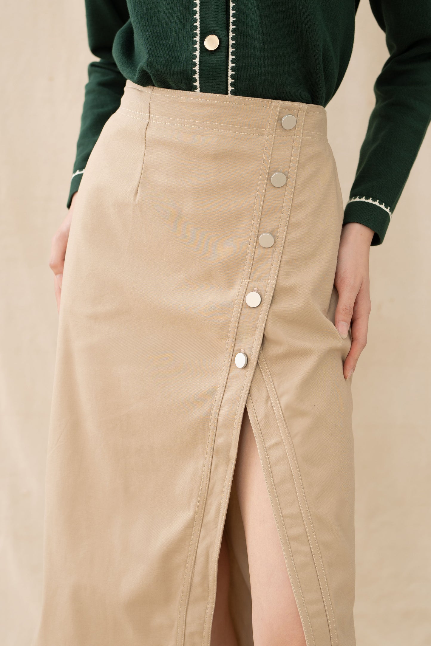Essence Button Skirt