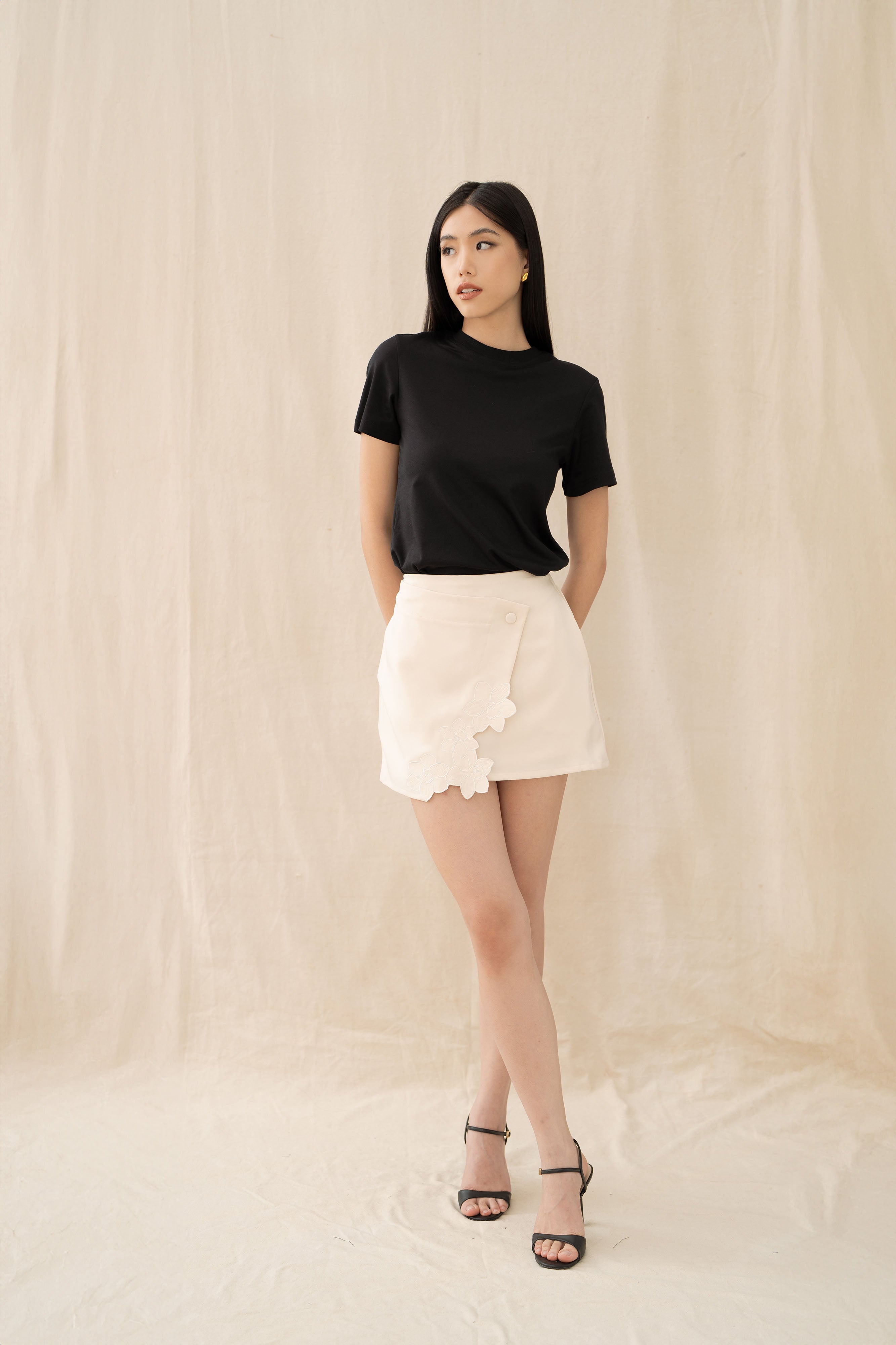 Essence Wrap Skort With Embroidery