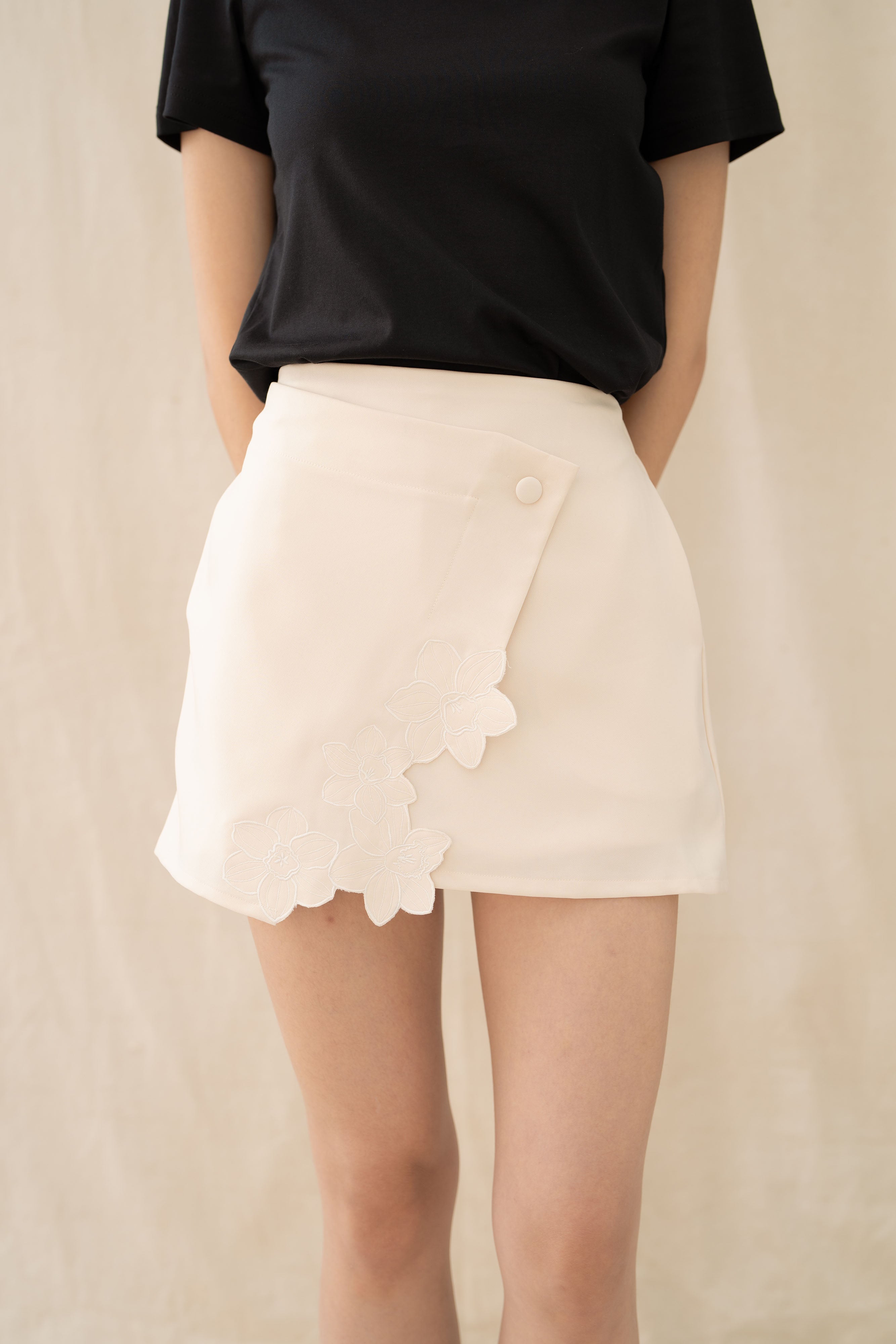 Essence Wrap Skort With Embroidery