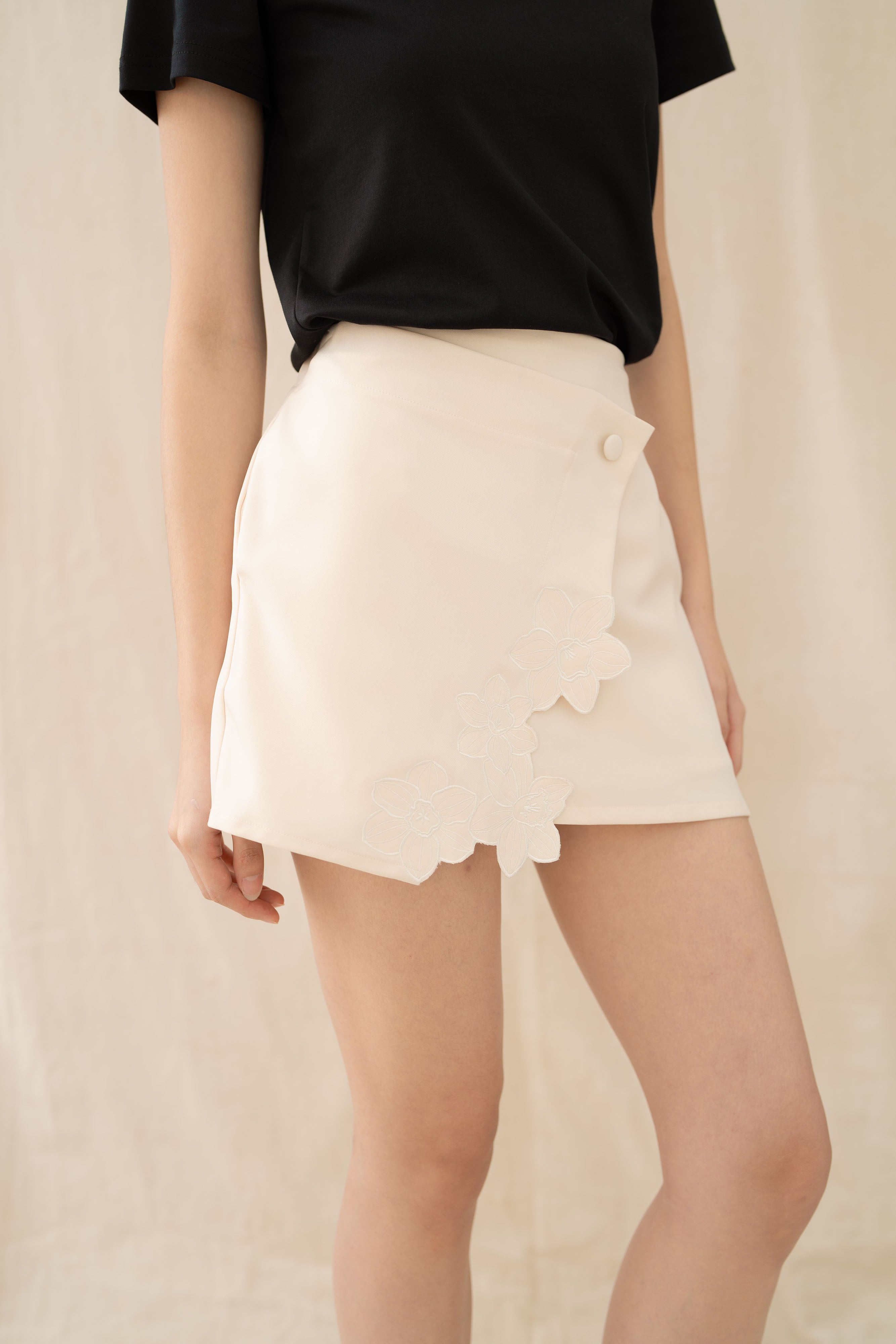 Essence Wrap Skort With Embroidery