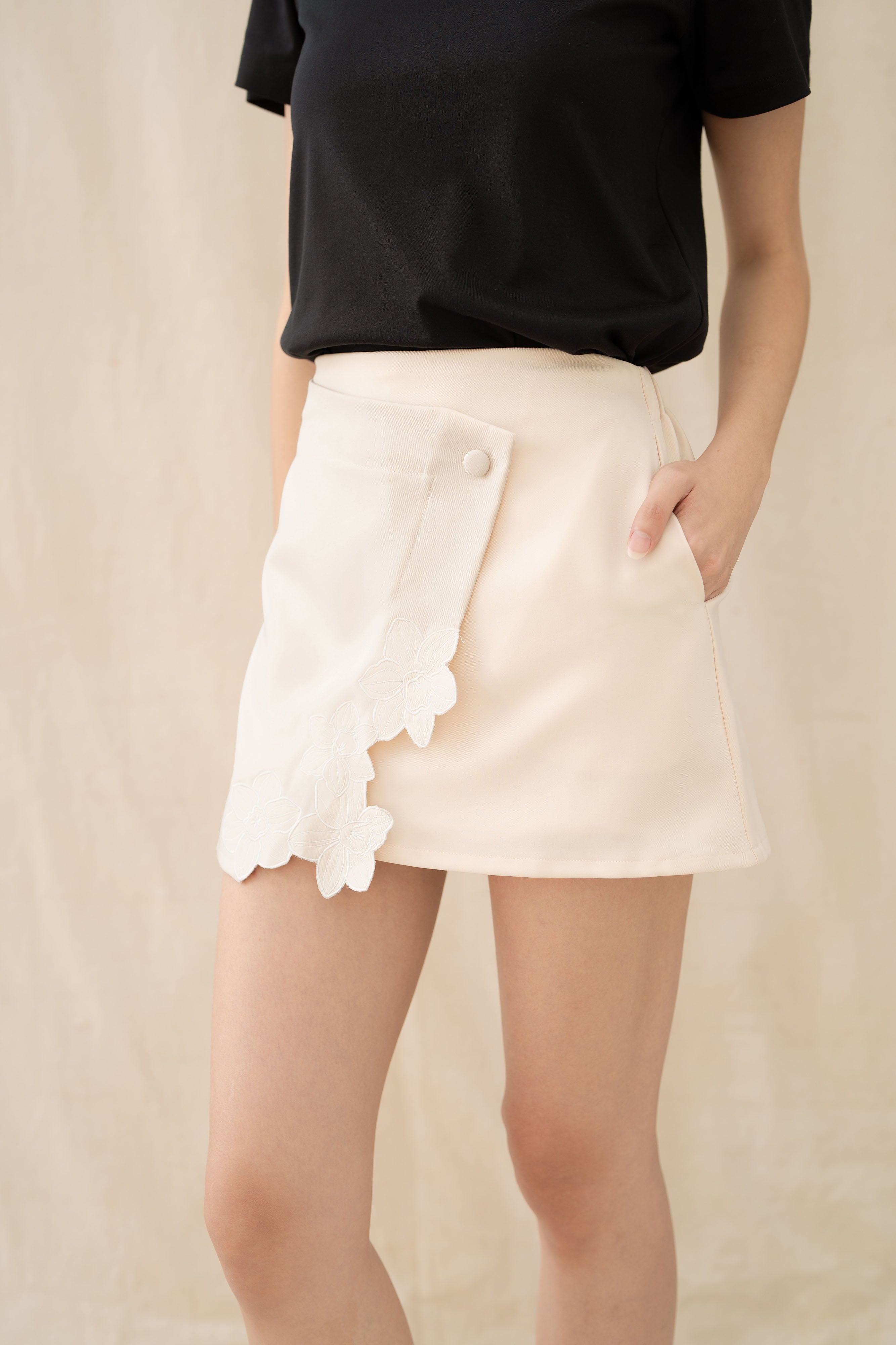 Essence Wrap Skort With Embroidery
