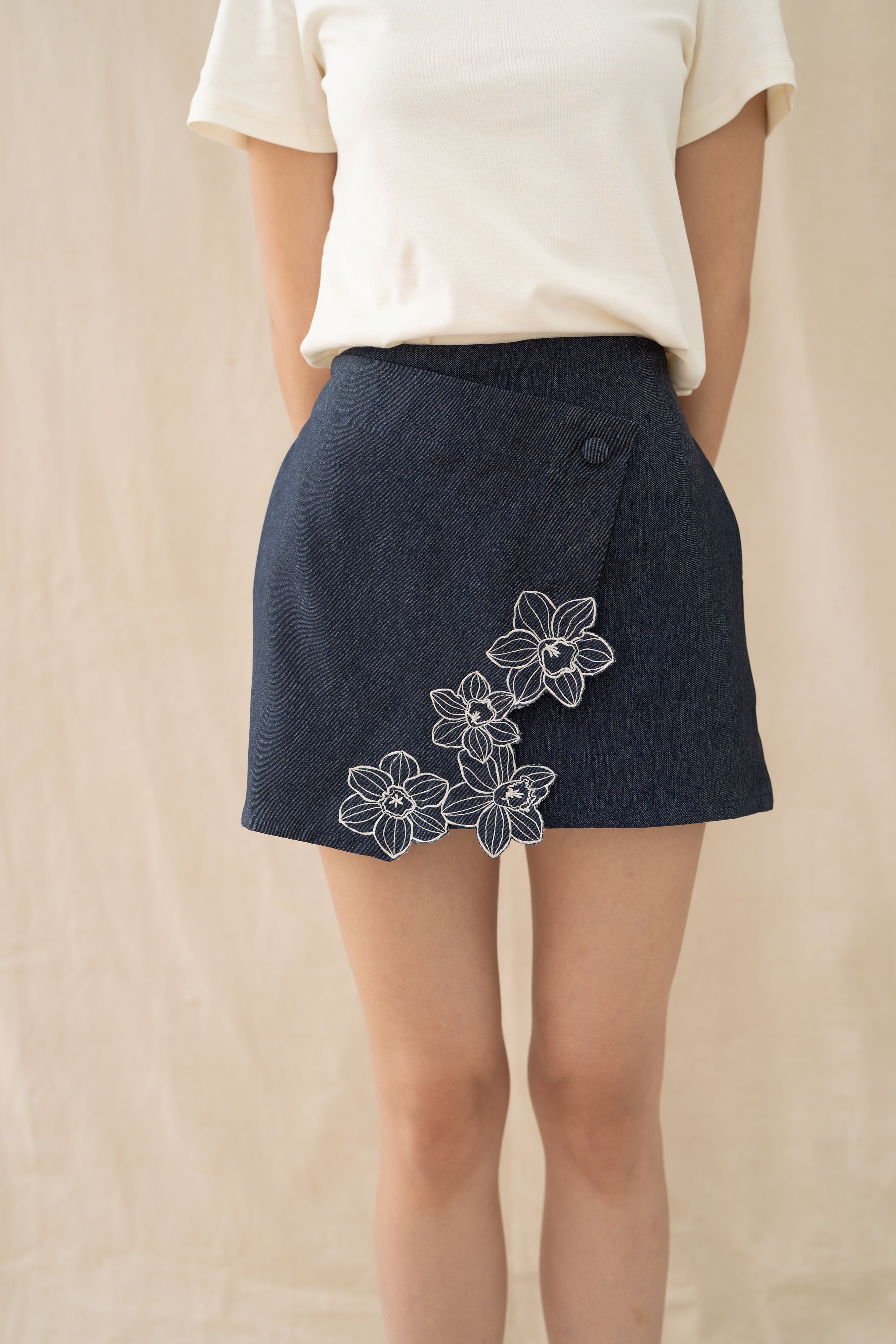 Essence Wrap Skort With Embroidery