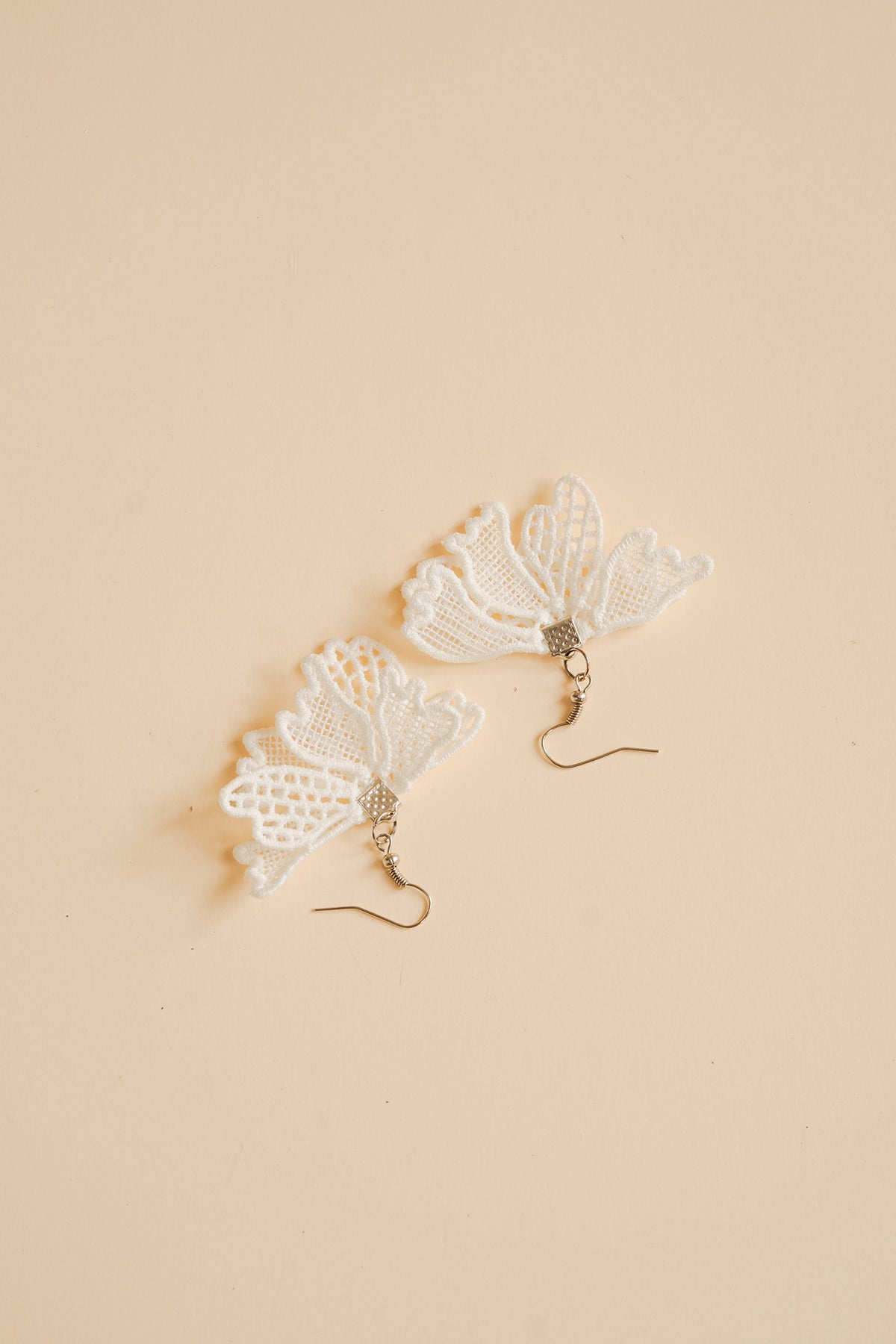 Quiet Lace Earrings in Buttermilk