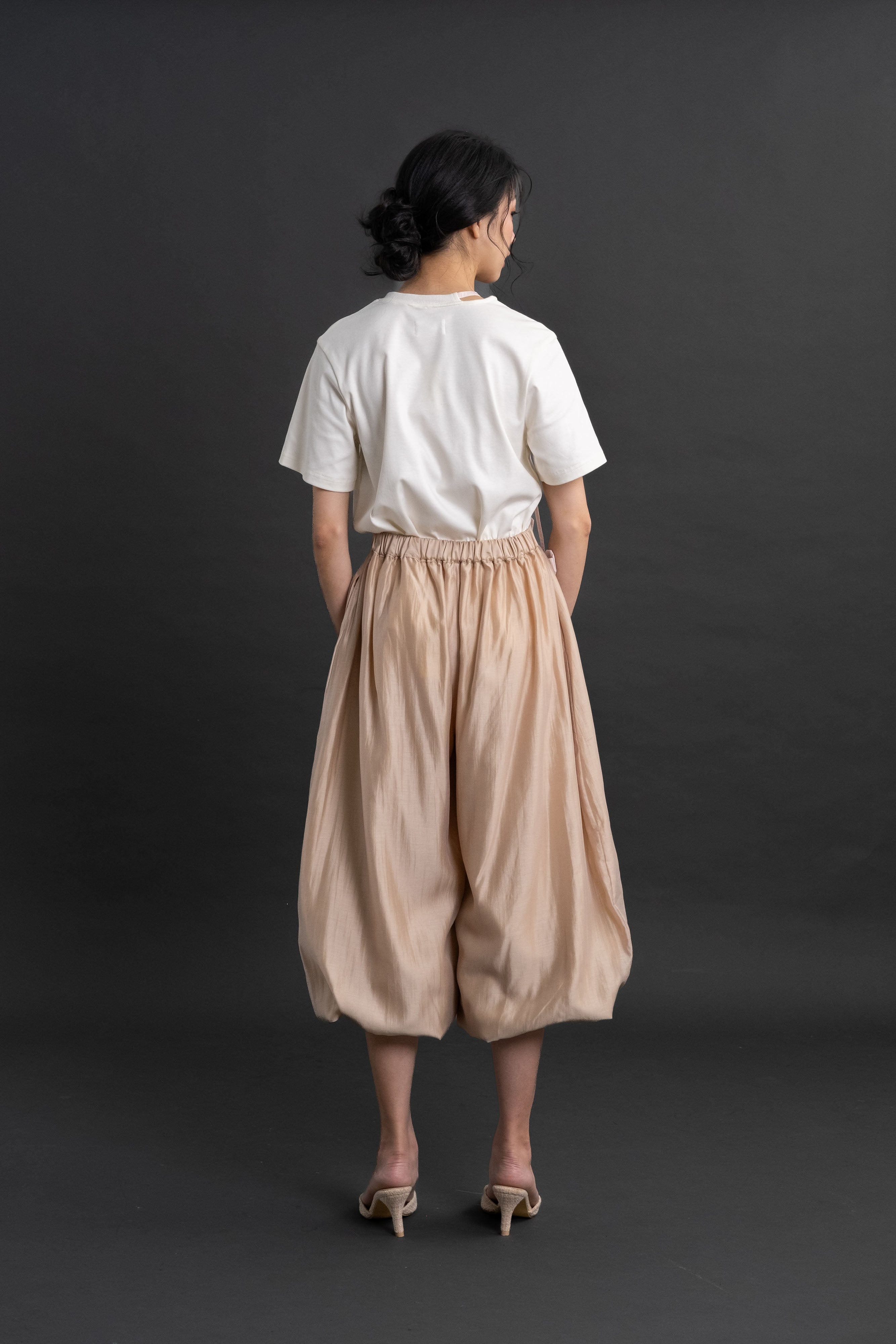 DA Puff Pants in Beige