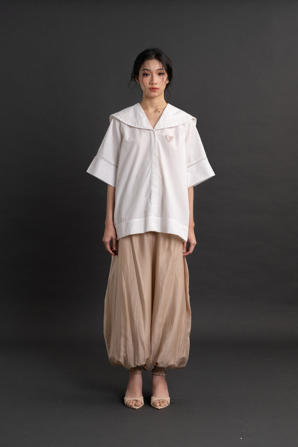 DA Big Collar Shirt in Buttermilk