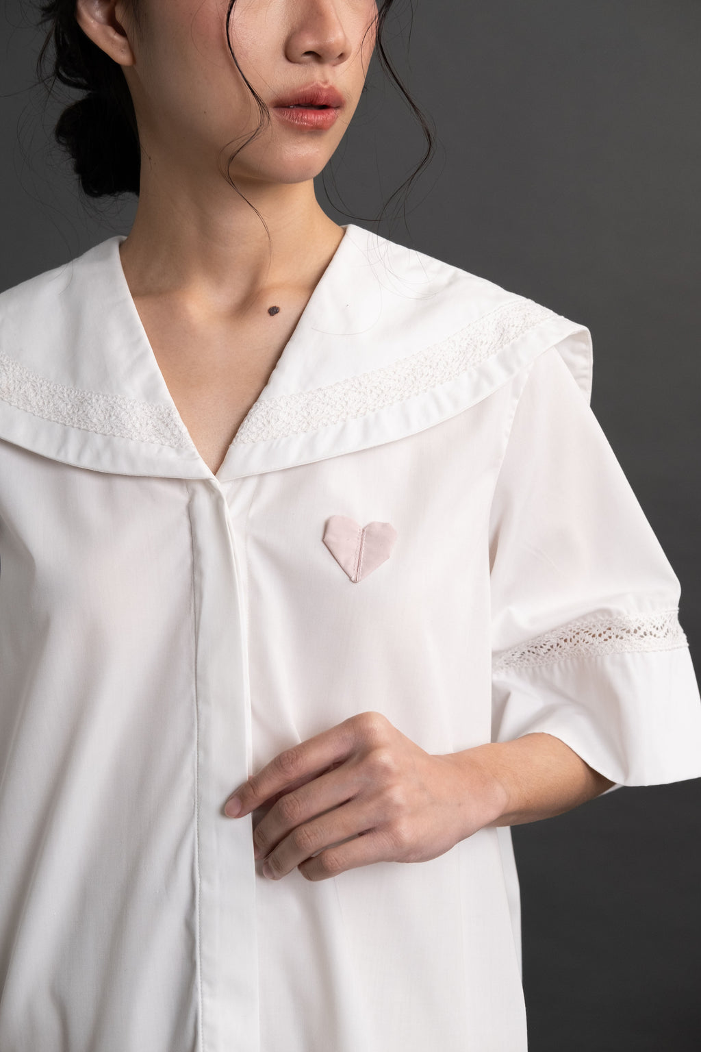 DA Big Collar Shirt in Buttermilk