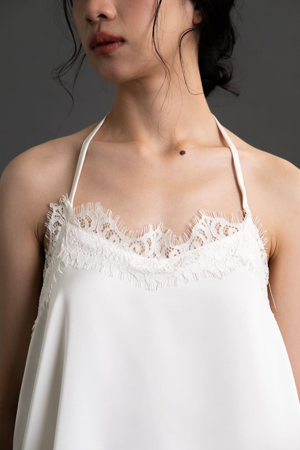DA Lace Letter Top in Buttermilk