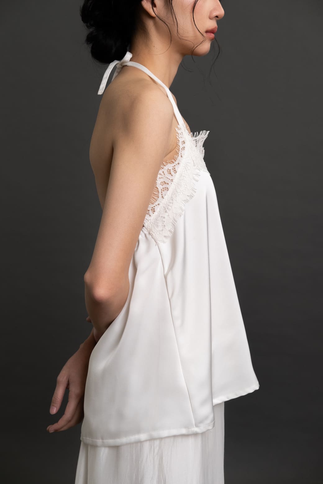 DA Lace Letter Top in Buttermilk