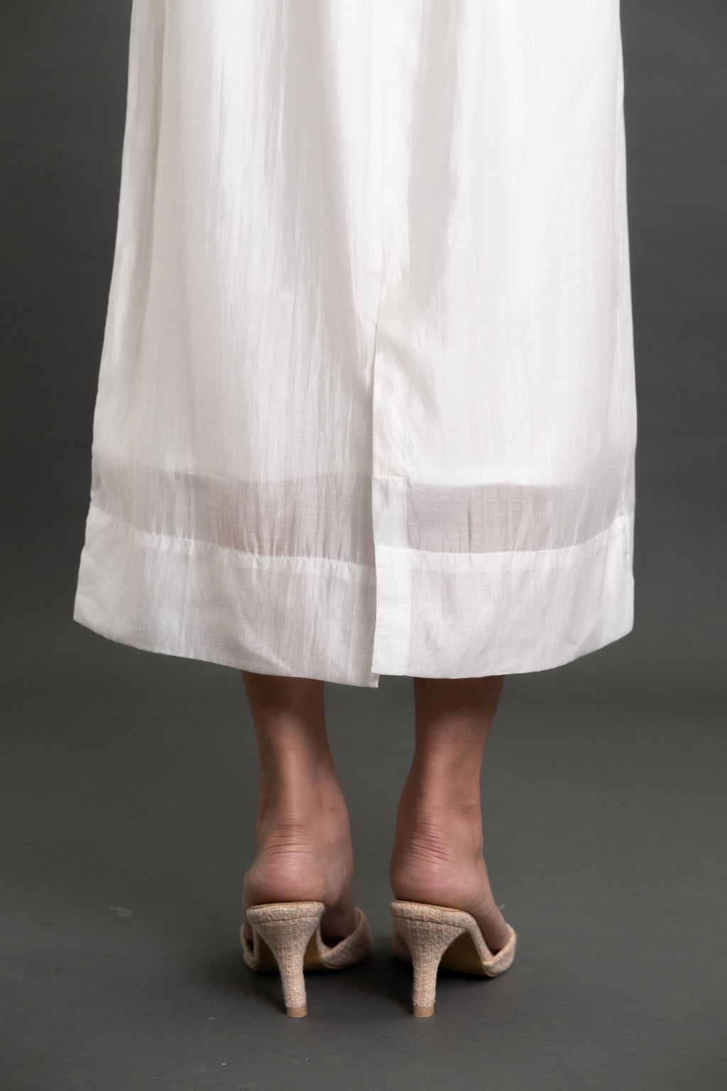 DA Letter Skirt in Buttermilk