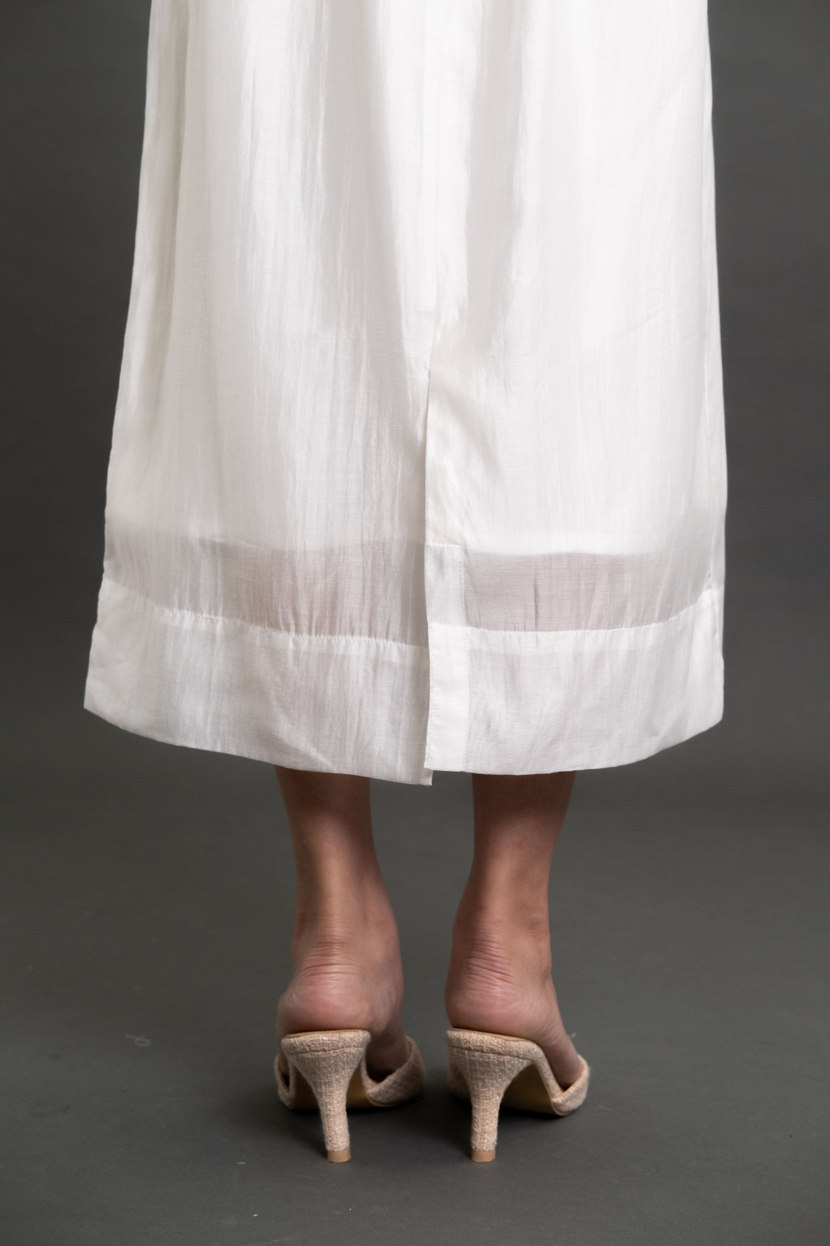DA Letter Skirt in Buttermilk