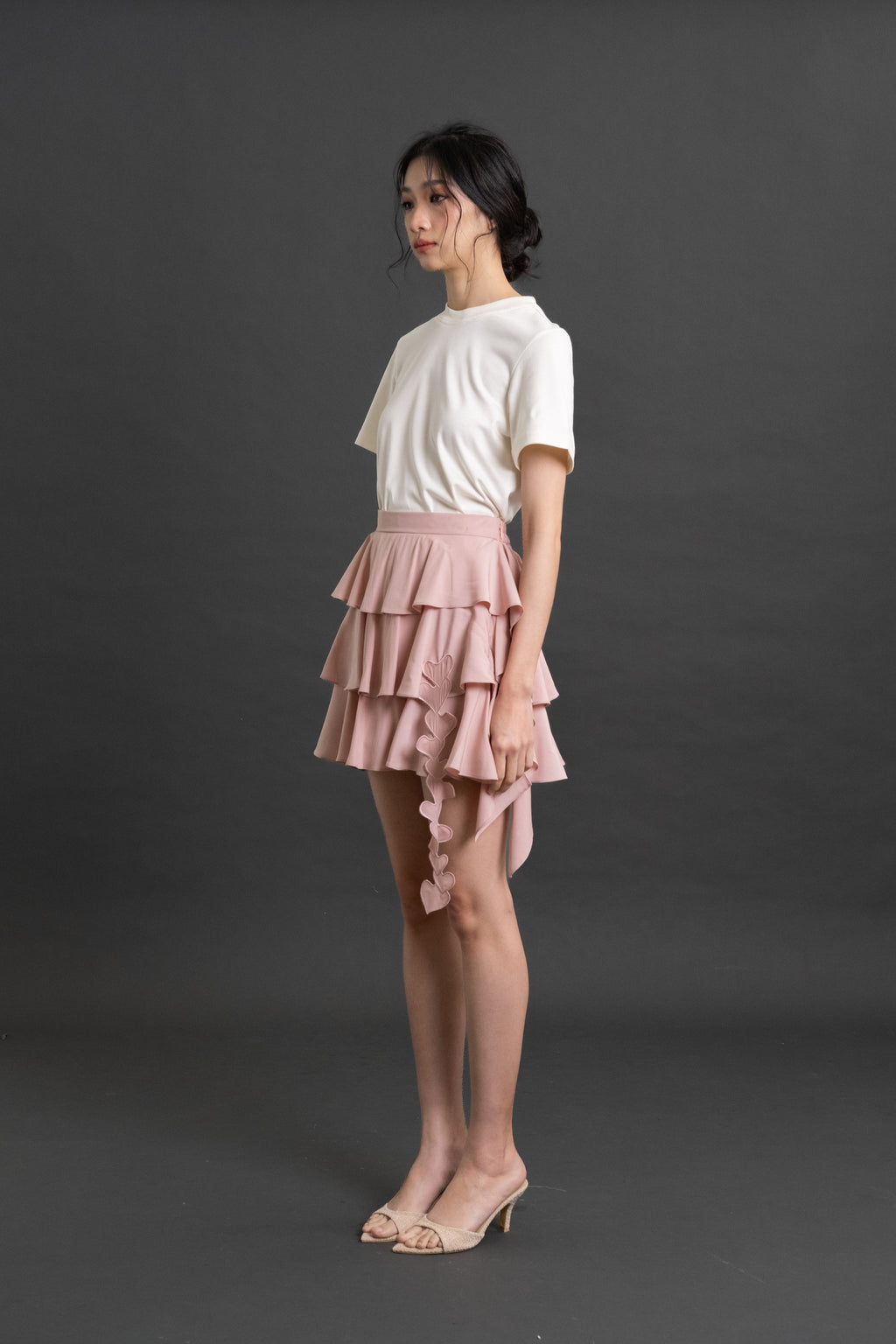 DA Ruffle Mini Skirt in Hey Baby