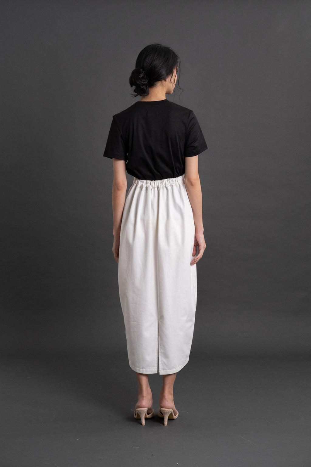 DA Origami Pocket Skirt in Buttermilk