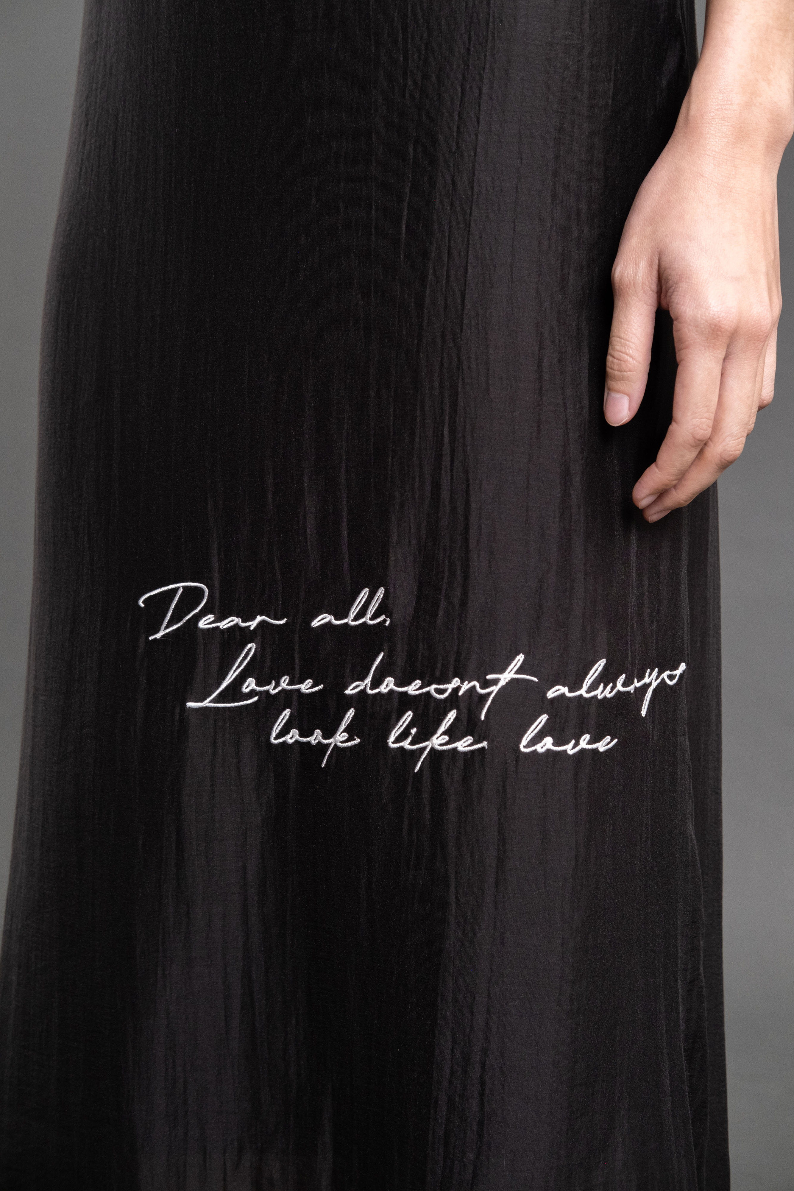 DA Letter Skirt in Licorice