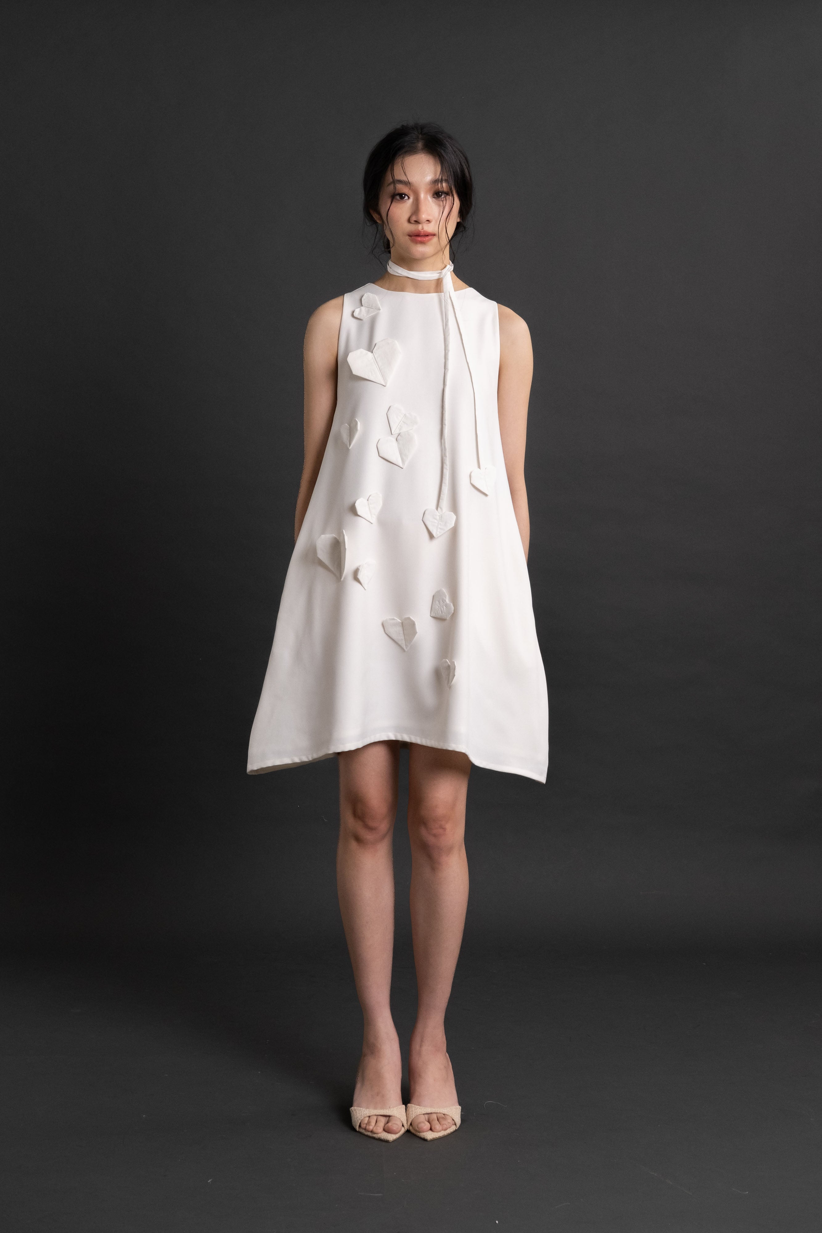DA Origami Mini Dress in Buttermilk
