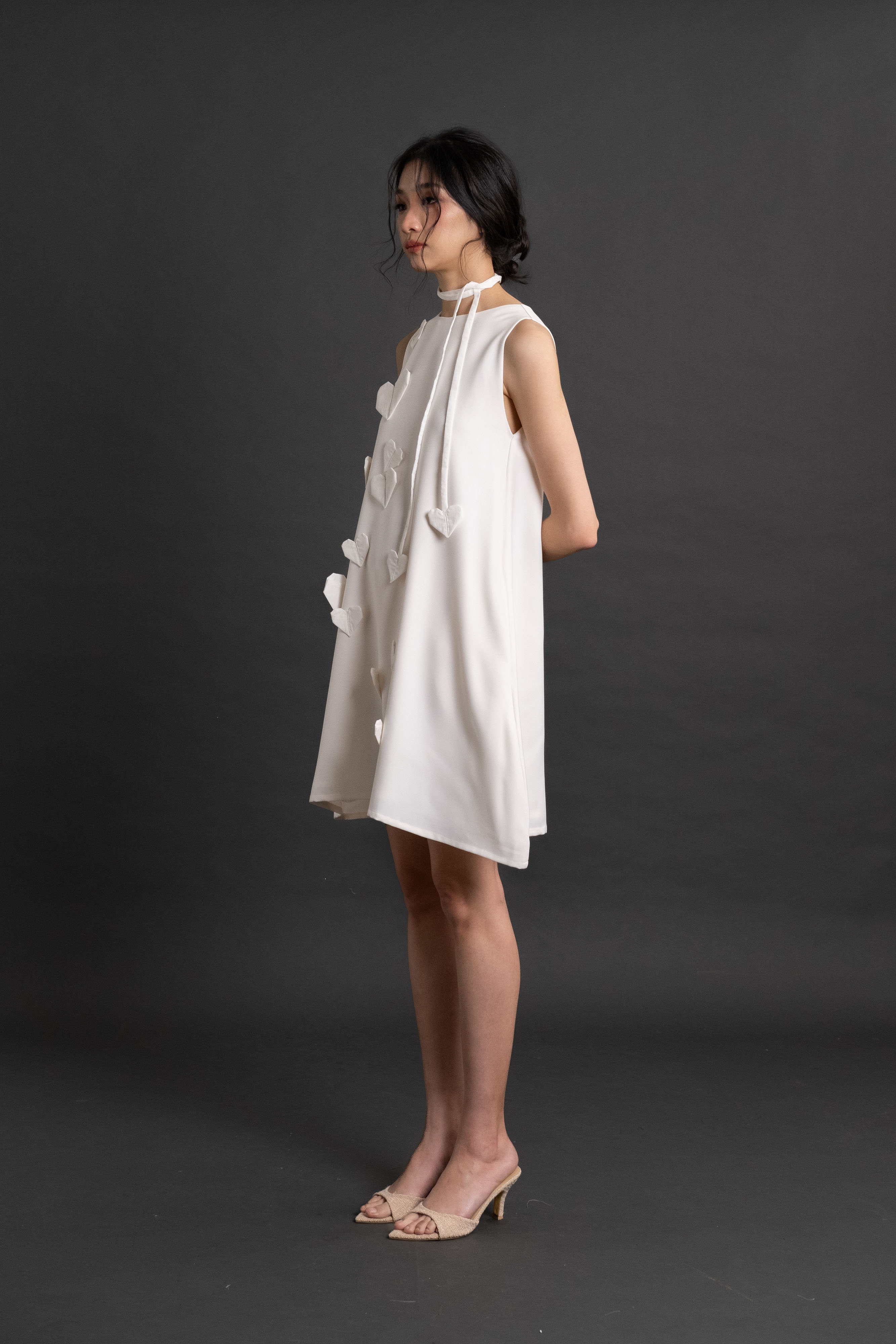 DA Origami Mini Dress in Buttermilk