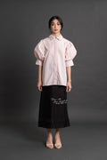 DA Origami Collar Puff Shirt in Hey Baby