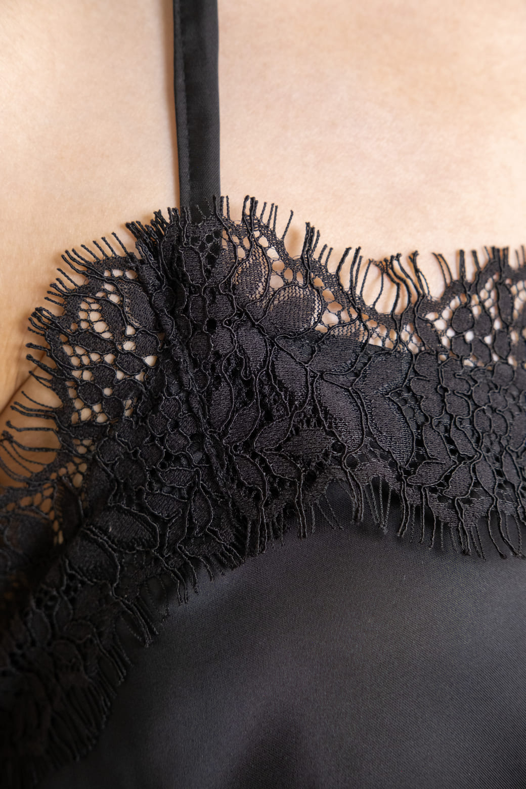 DA Lace Letter Top in Licorice