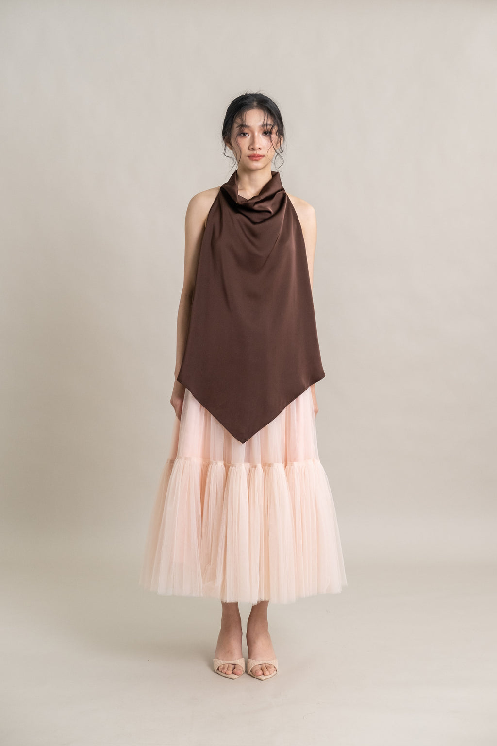 DA Silk Sleeveless Top in Espresso