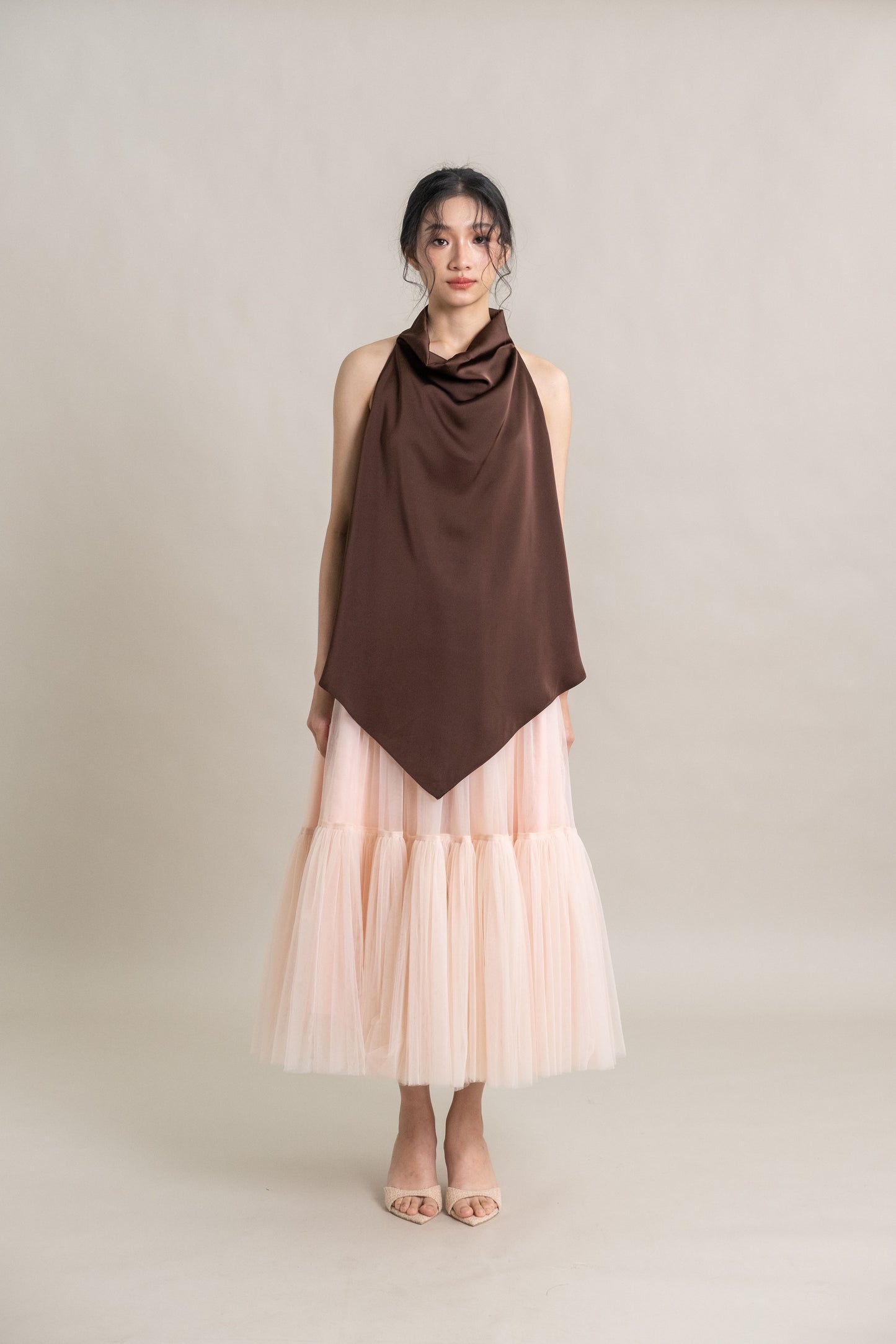 DA Silk Sleeveless Top in Espresso