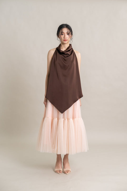 DA Silk Sleeveless Top in Espresso