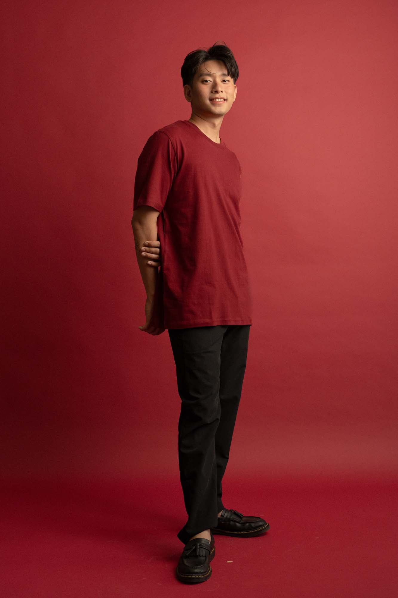 NVR Anagram T-shirt in Cherry