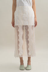 TM Lace Skirt in Buttermilk