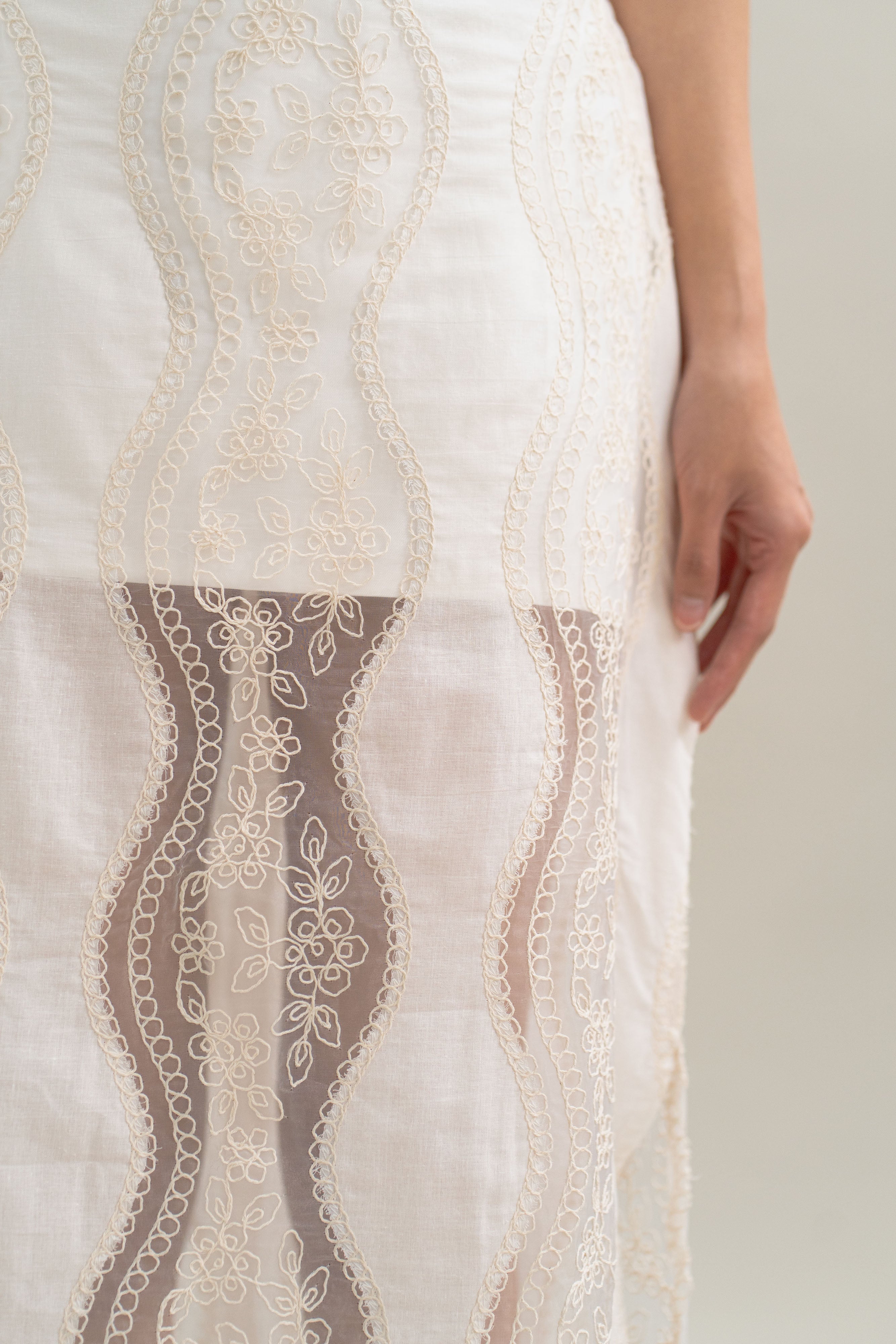 TM Lace Skirt in Buttermilk
