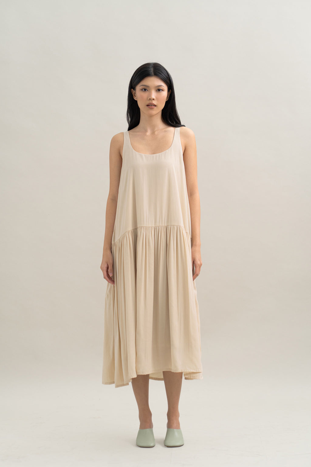 TM Round Dress in Cream