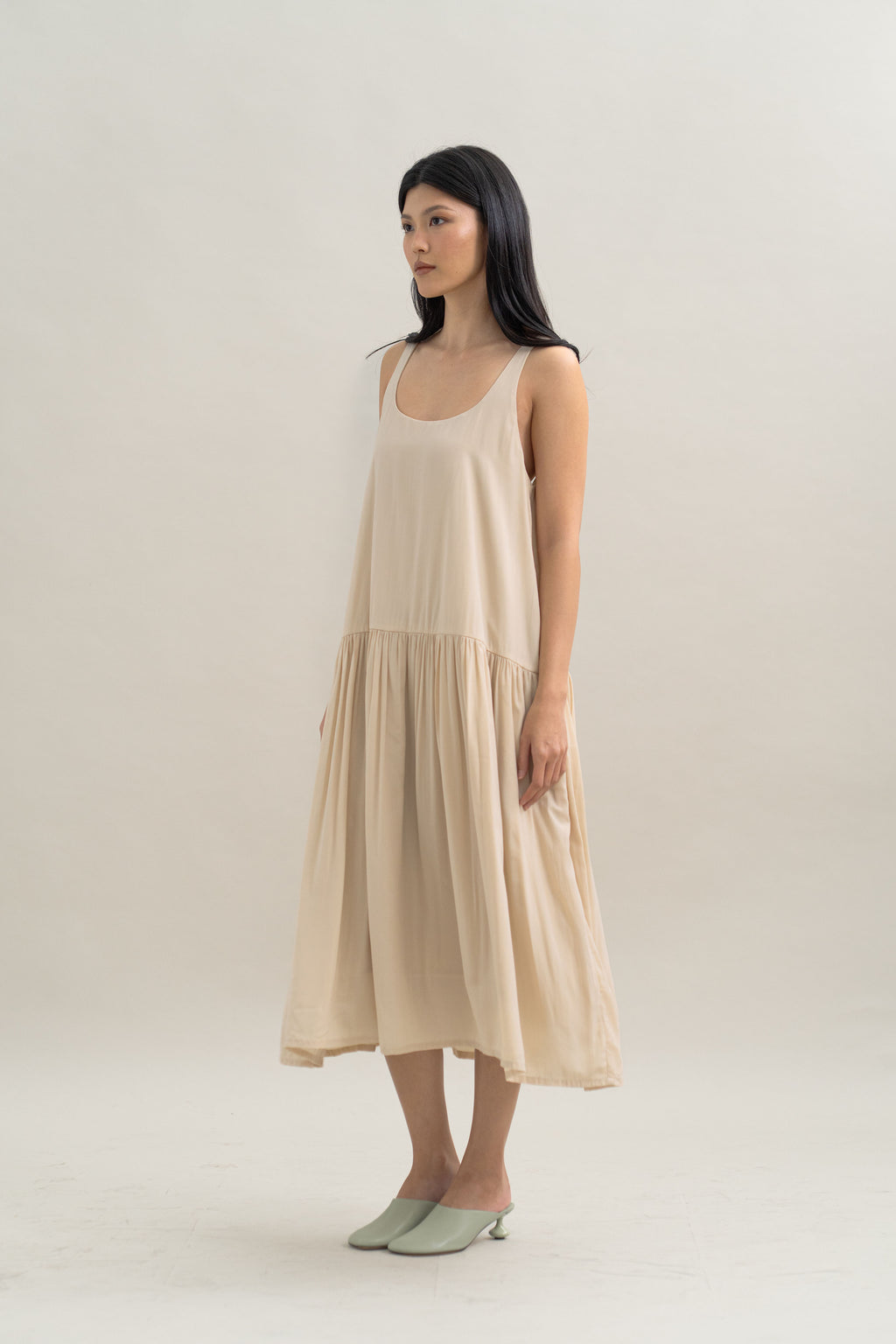 TM Round Dress in Cream