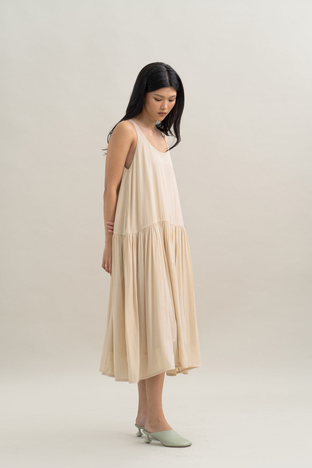 TM Round Dress in Cream