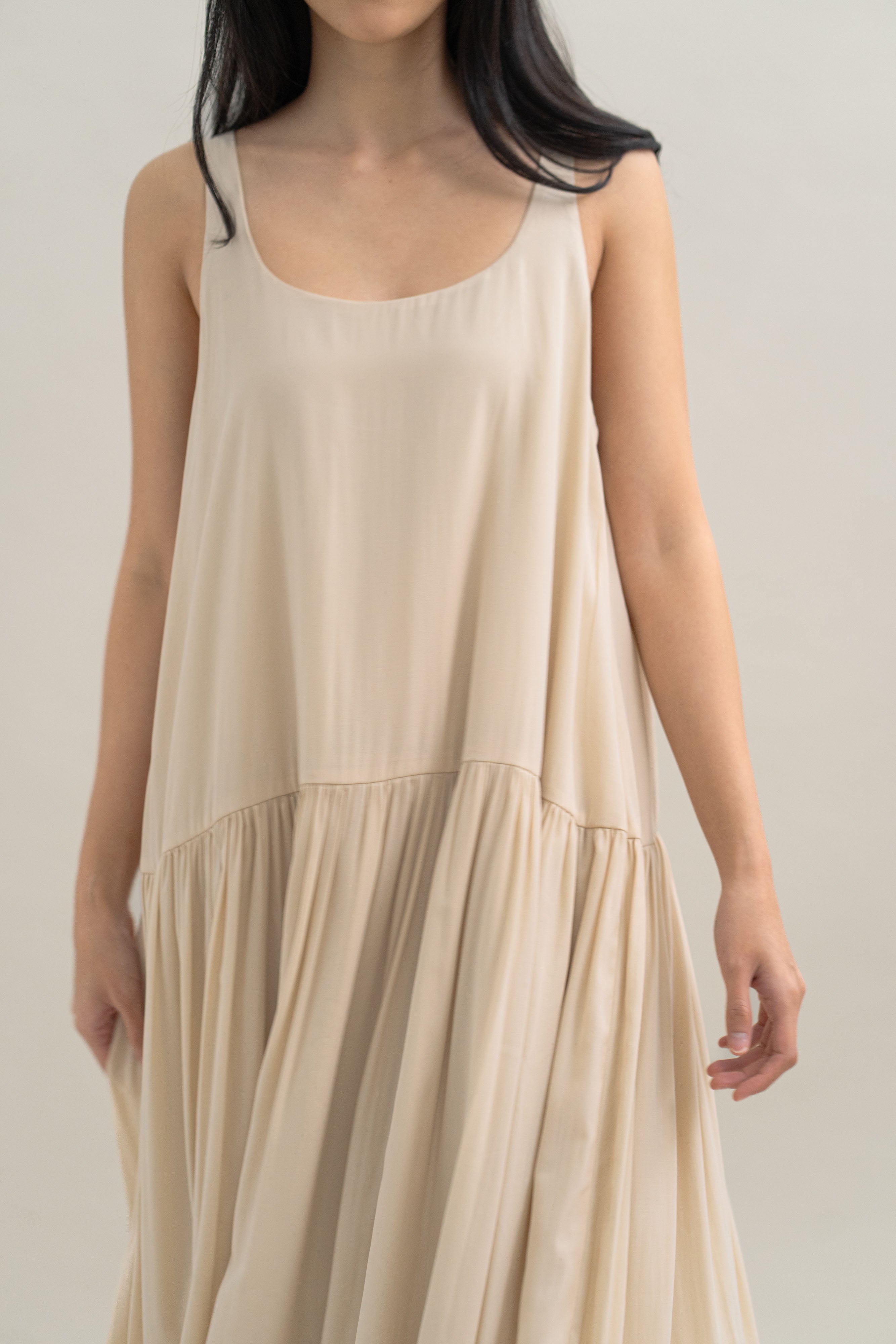 TM Round Dress in Cream
