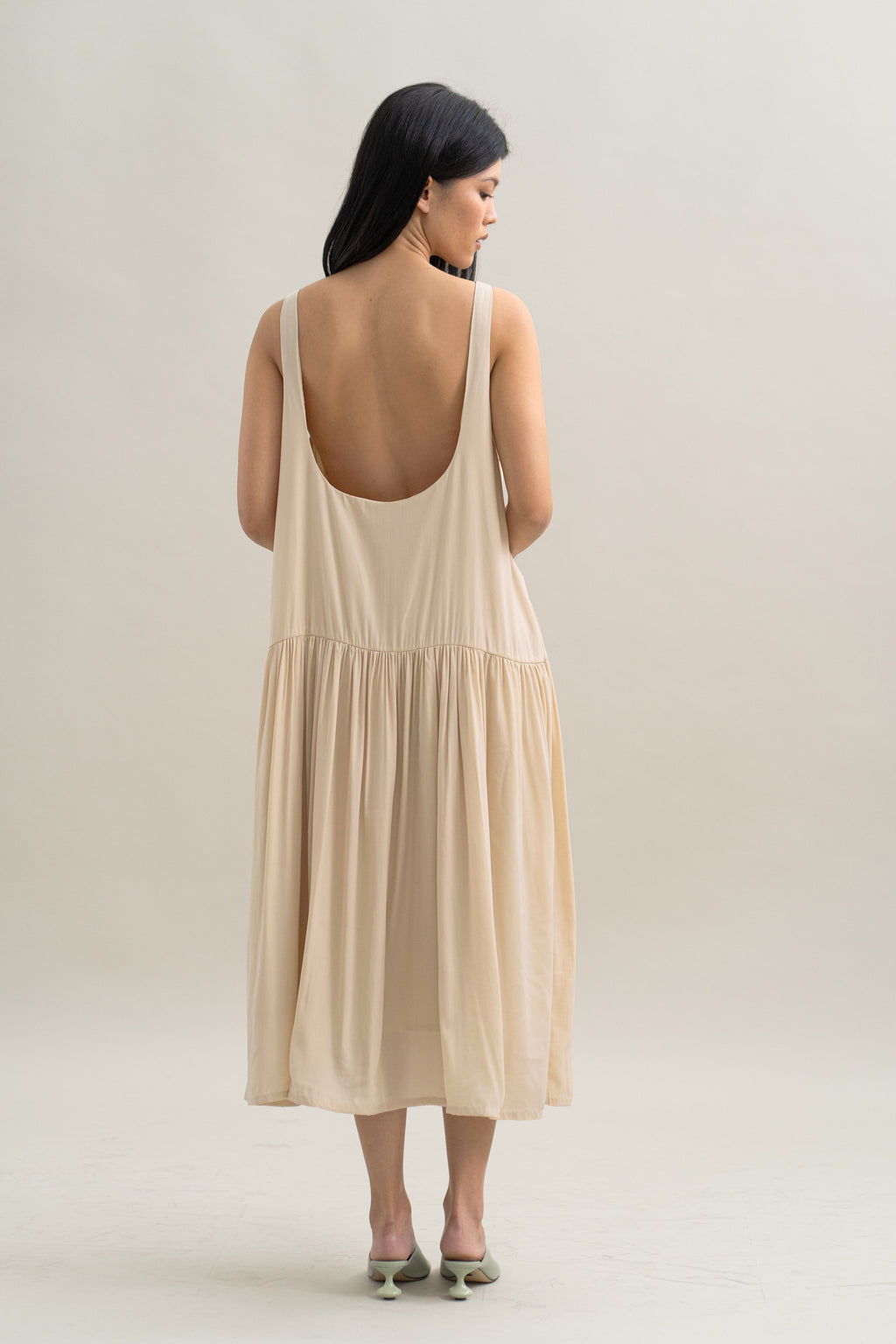 TM Round Dress in Cream