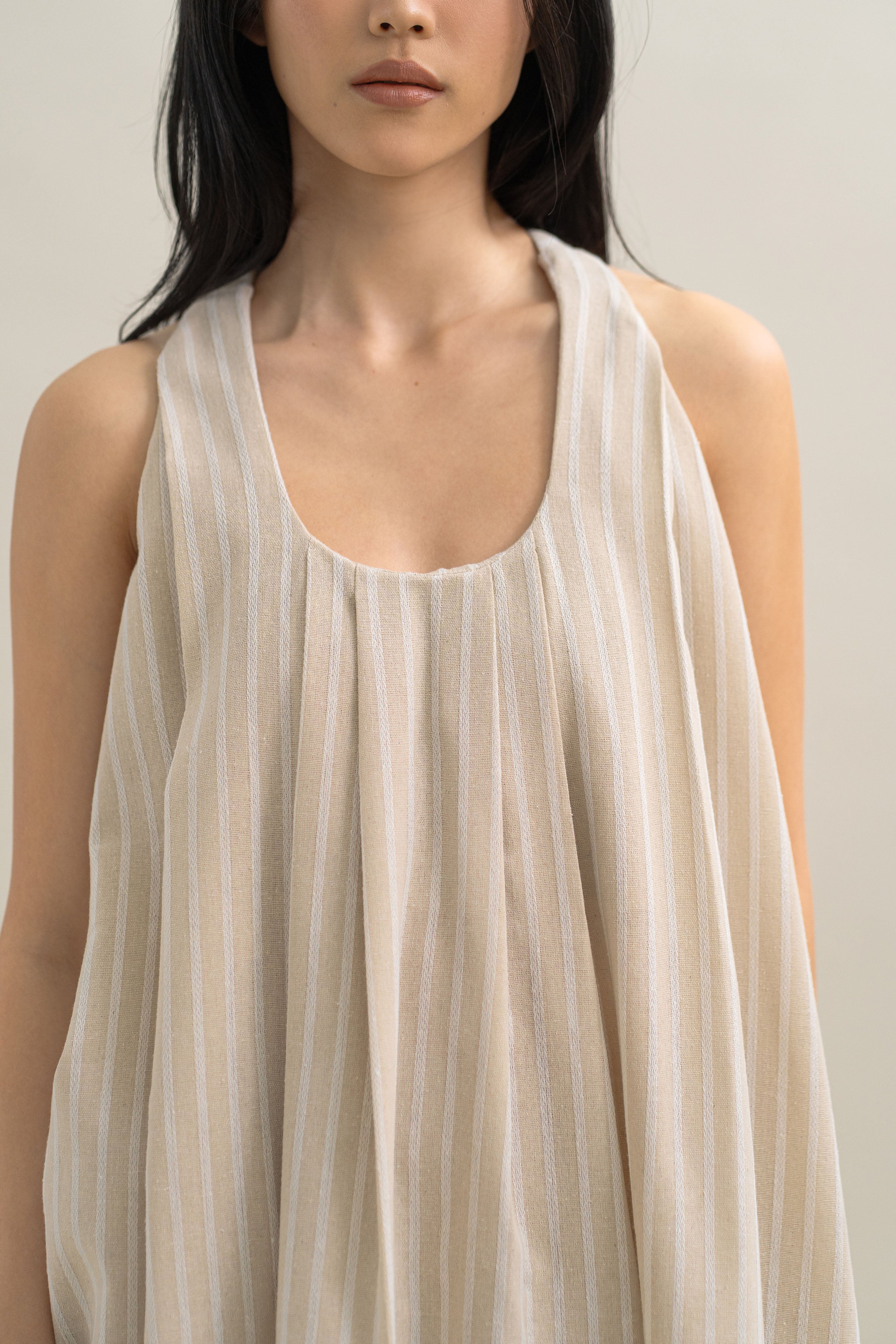 TM Stripe Mini Dress in Oat