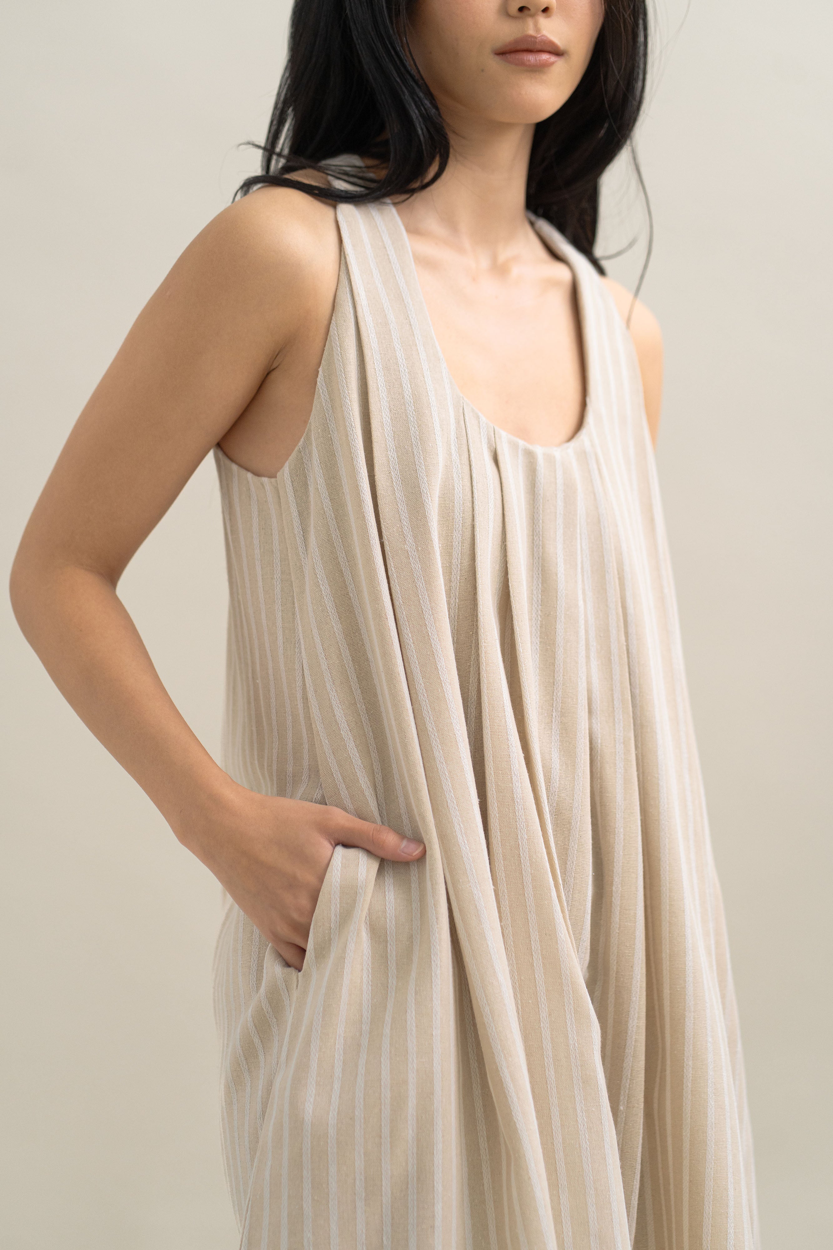 TM Stripe Mini Dress in Oat