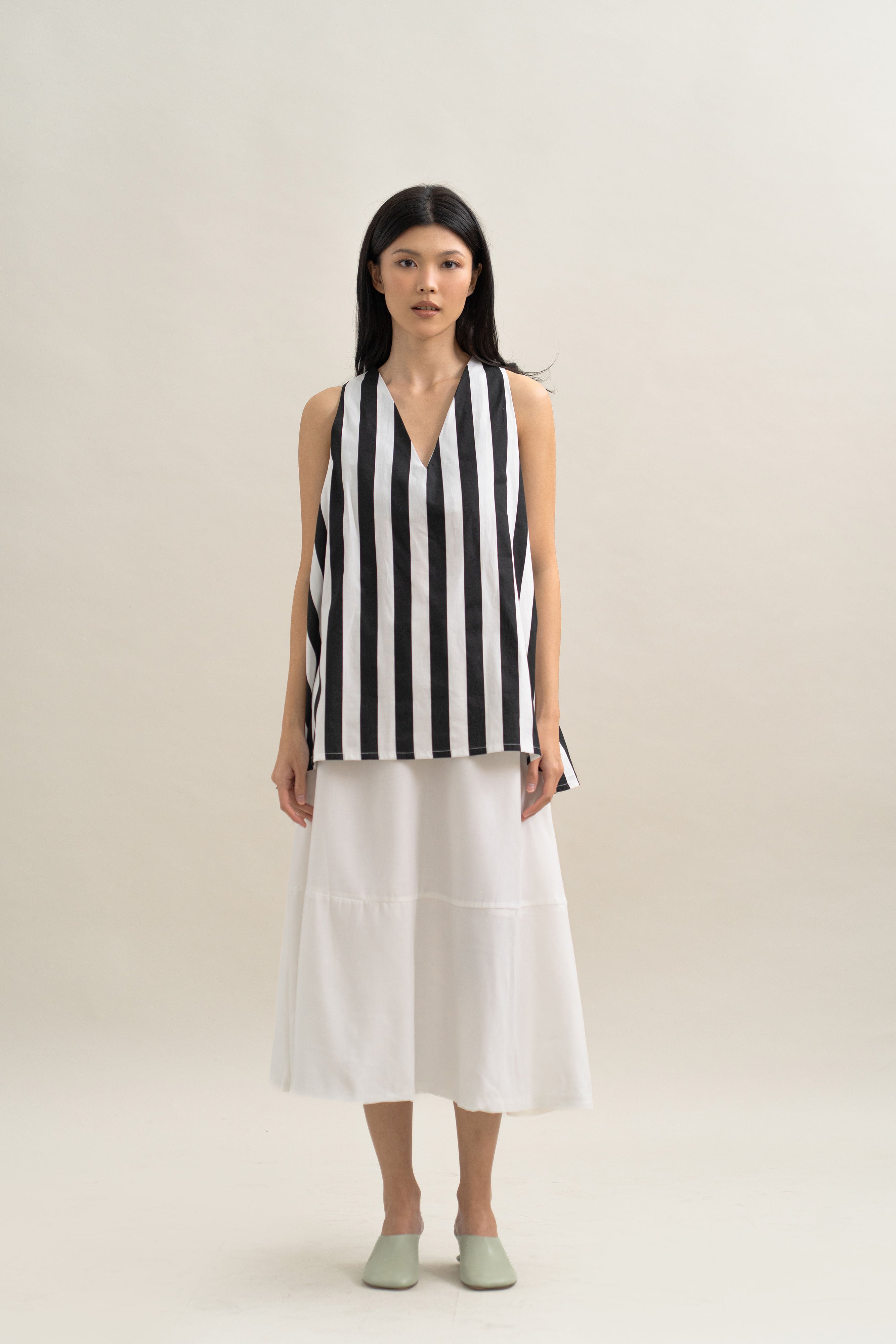 TM Stripe Tanktop in Monochrome