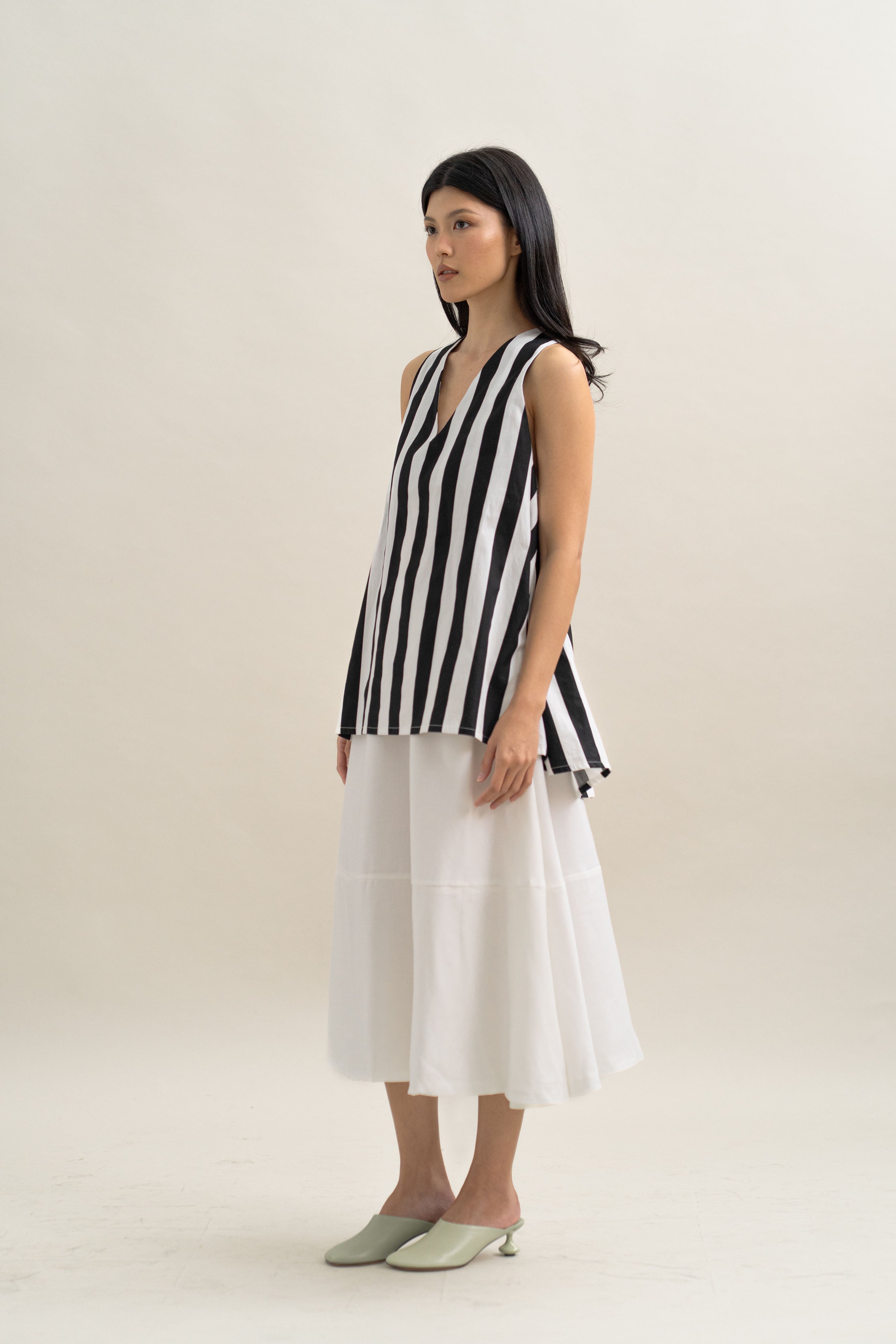 TM Stripe Tanktop in Monochrome