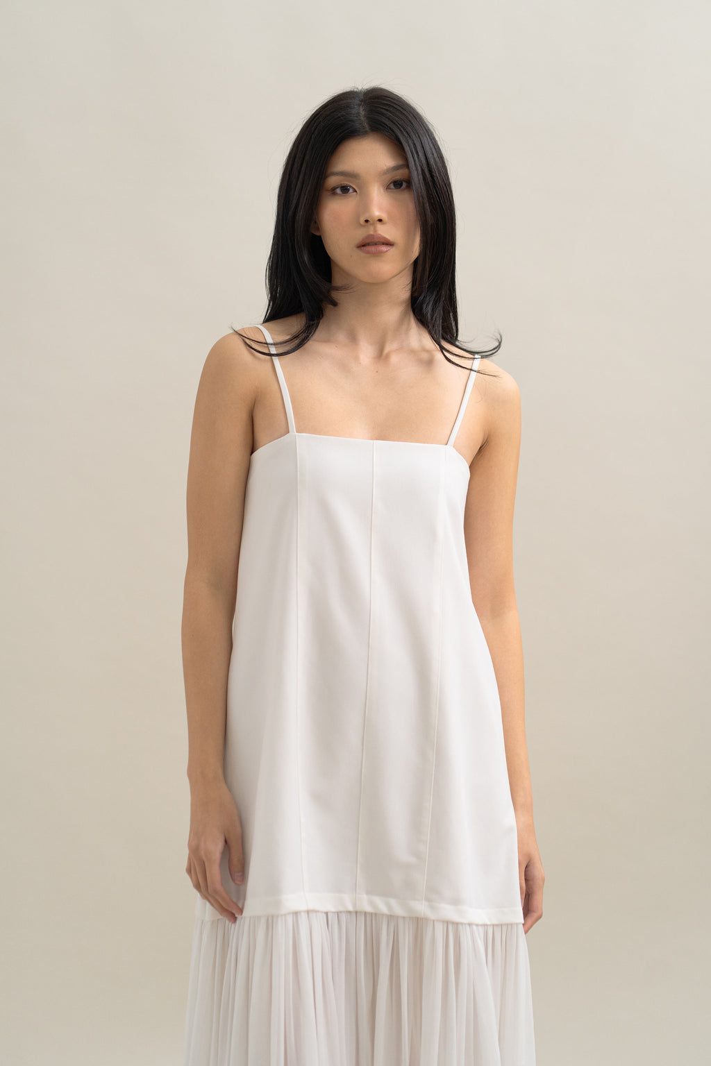 TM Pleated Dress in Buttermilk