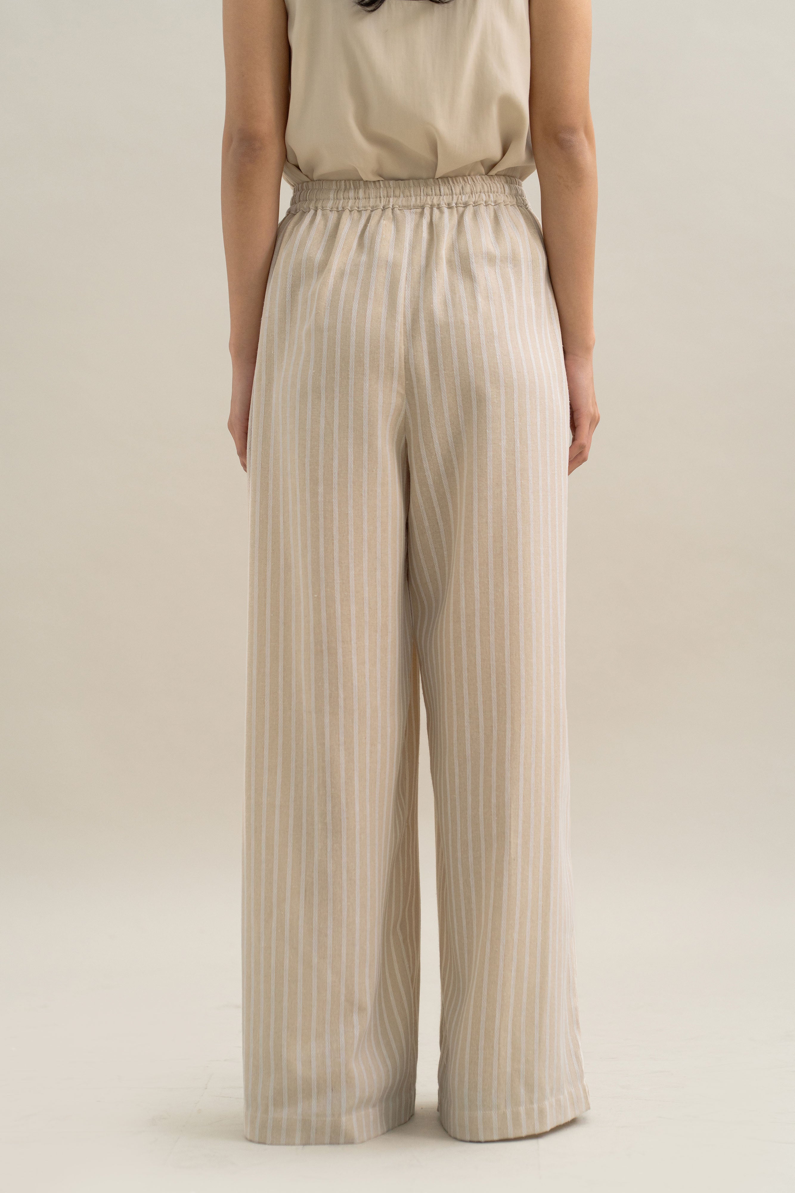 TM Stripe Pants in Oat
