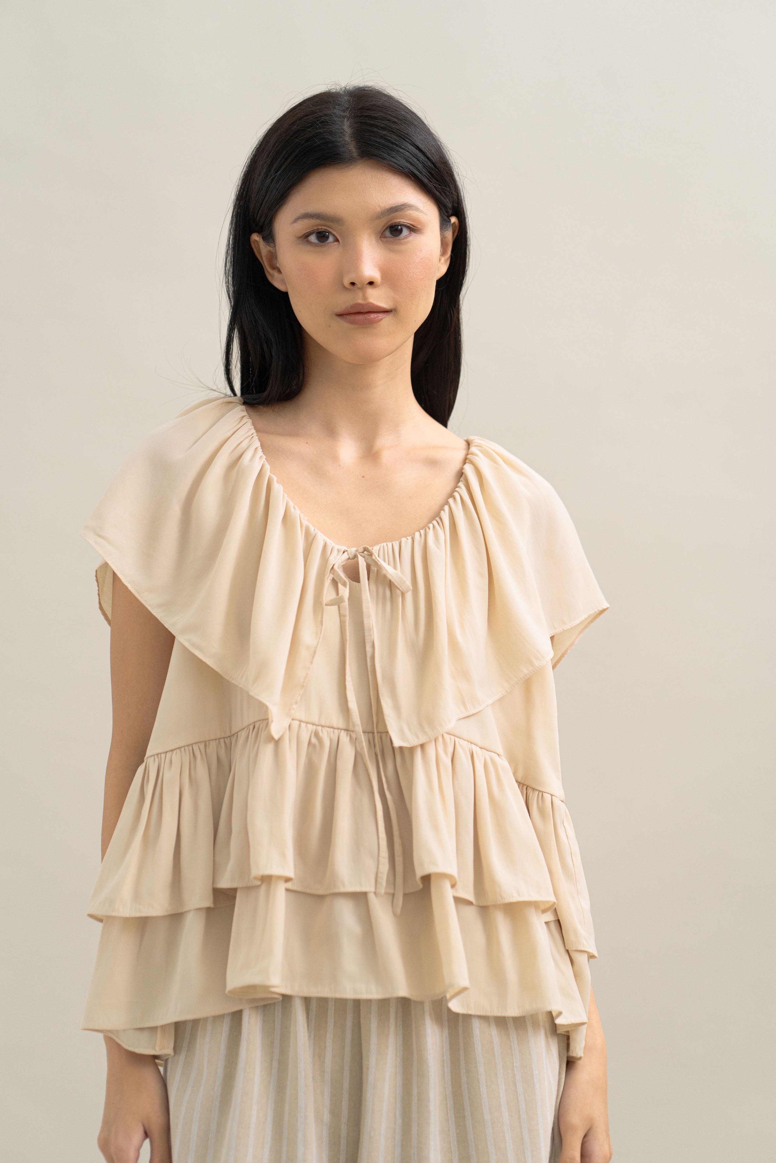 TM Flowy Top in Cream