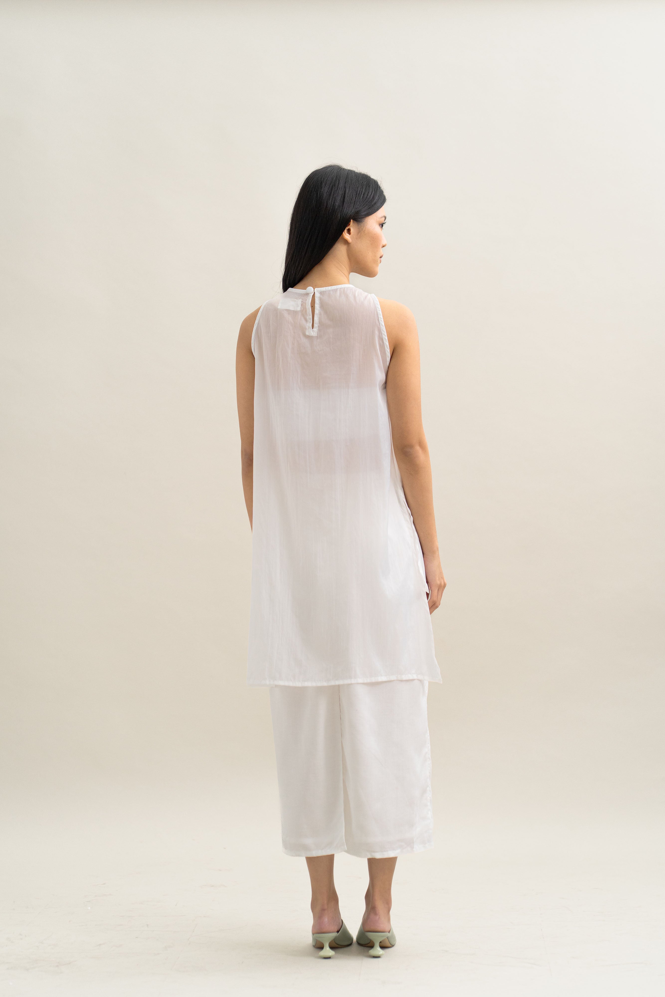 TM Sheer Top Set in Buttermilk