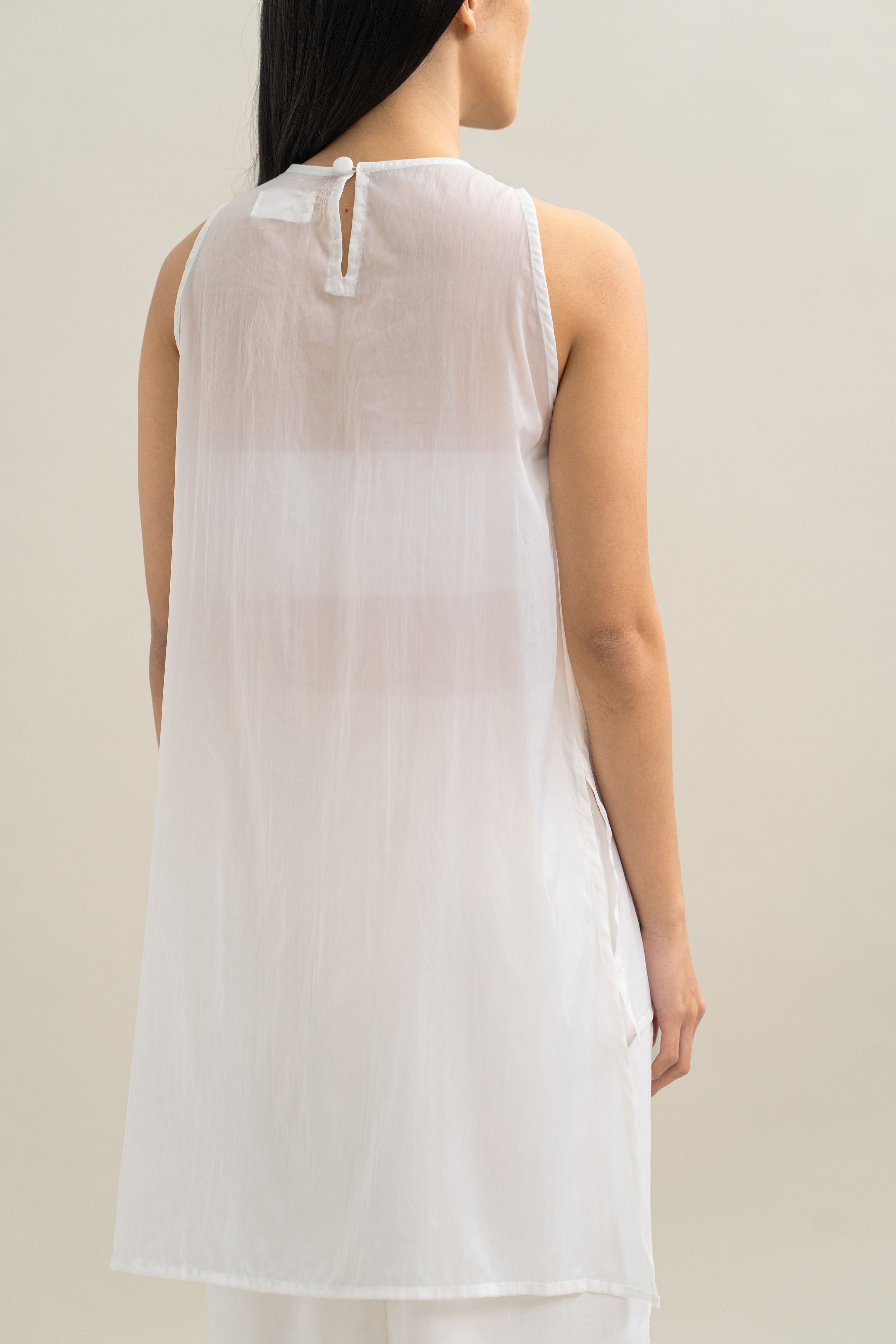 TM Sheer Top Set in Buttermilk