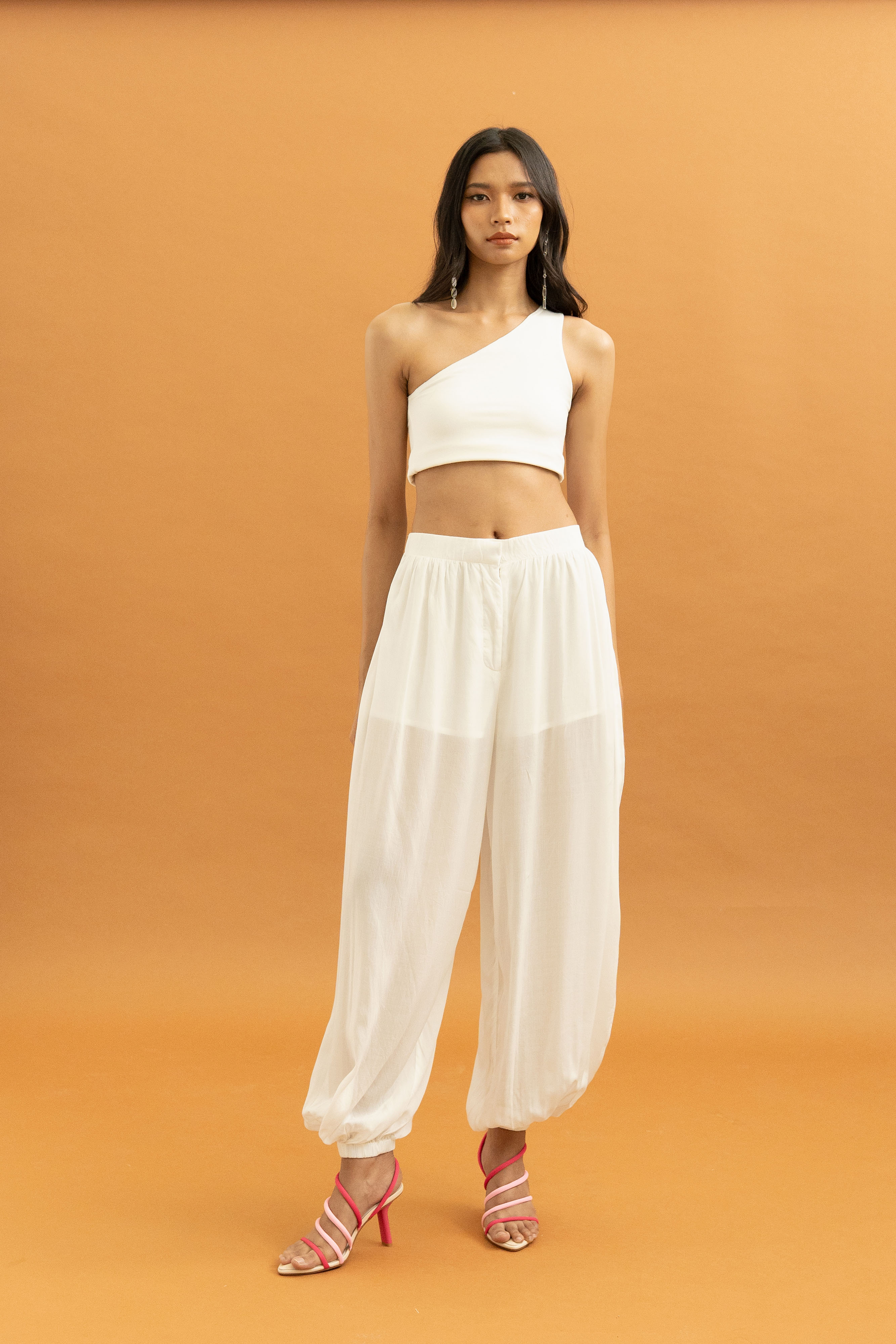 TM Puff Pants in Buttermilk