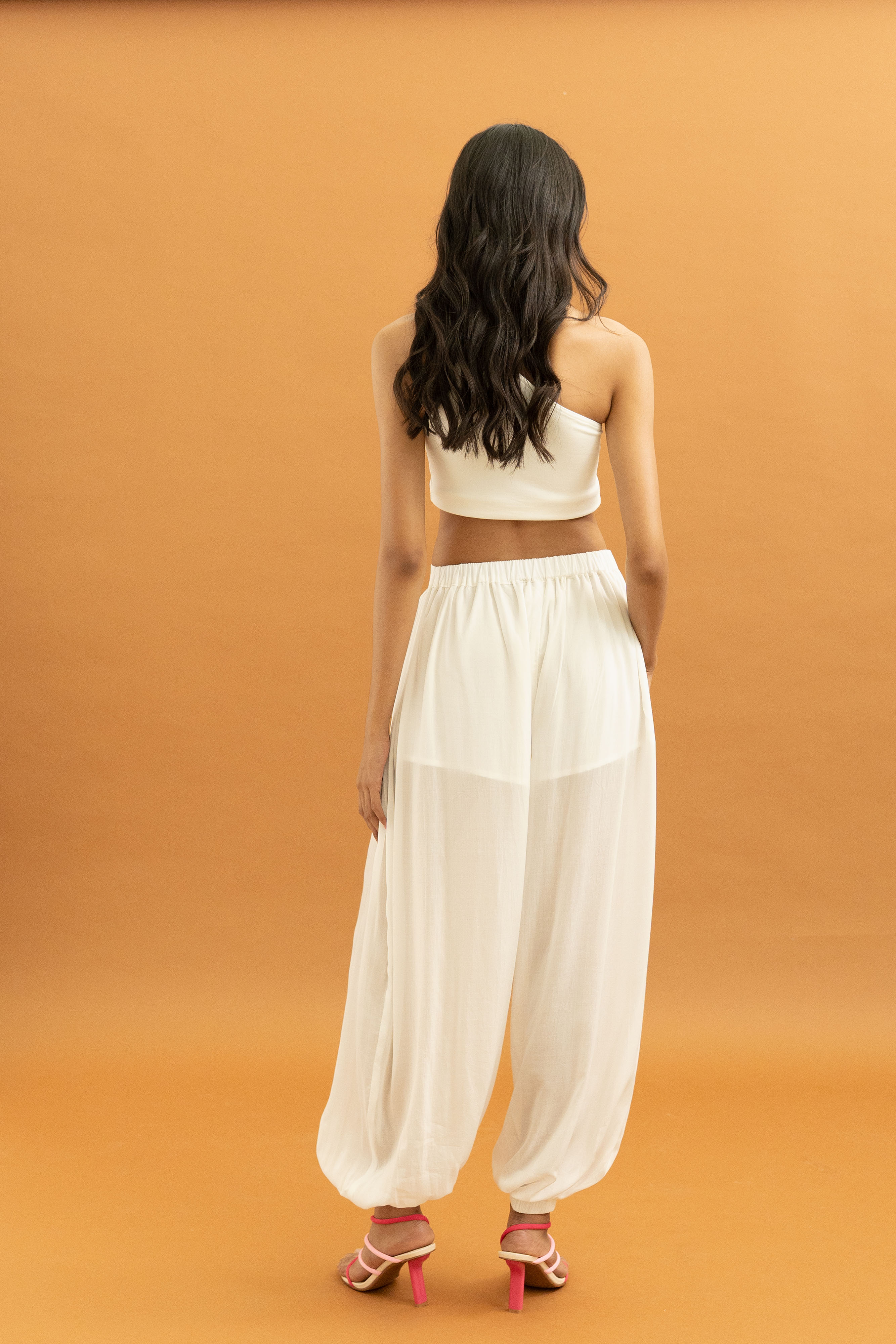 TM Puff Pants in Buttermilk