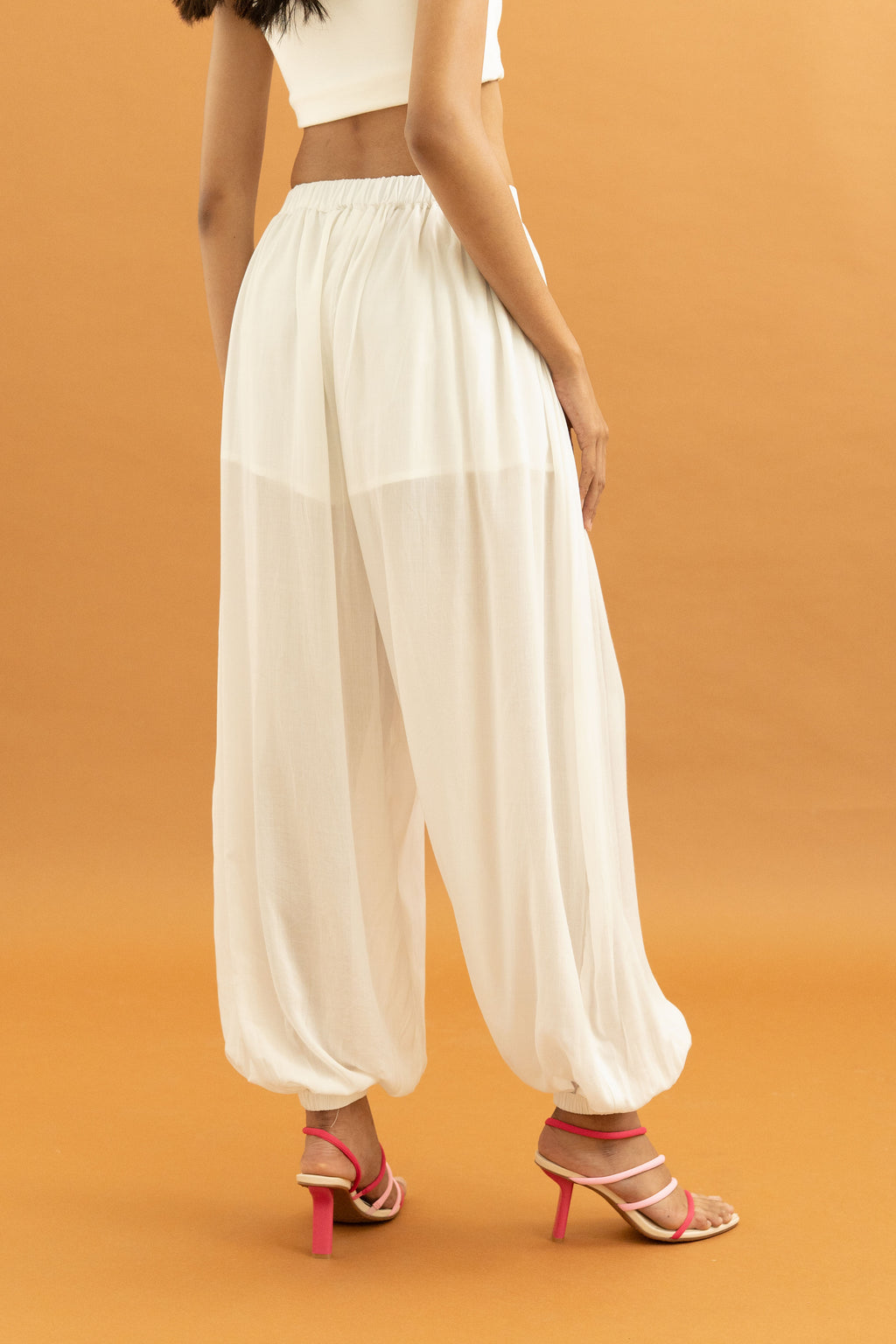TM Puff Pants in Buttermilk